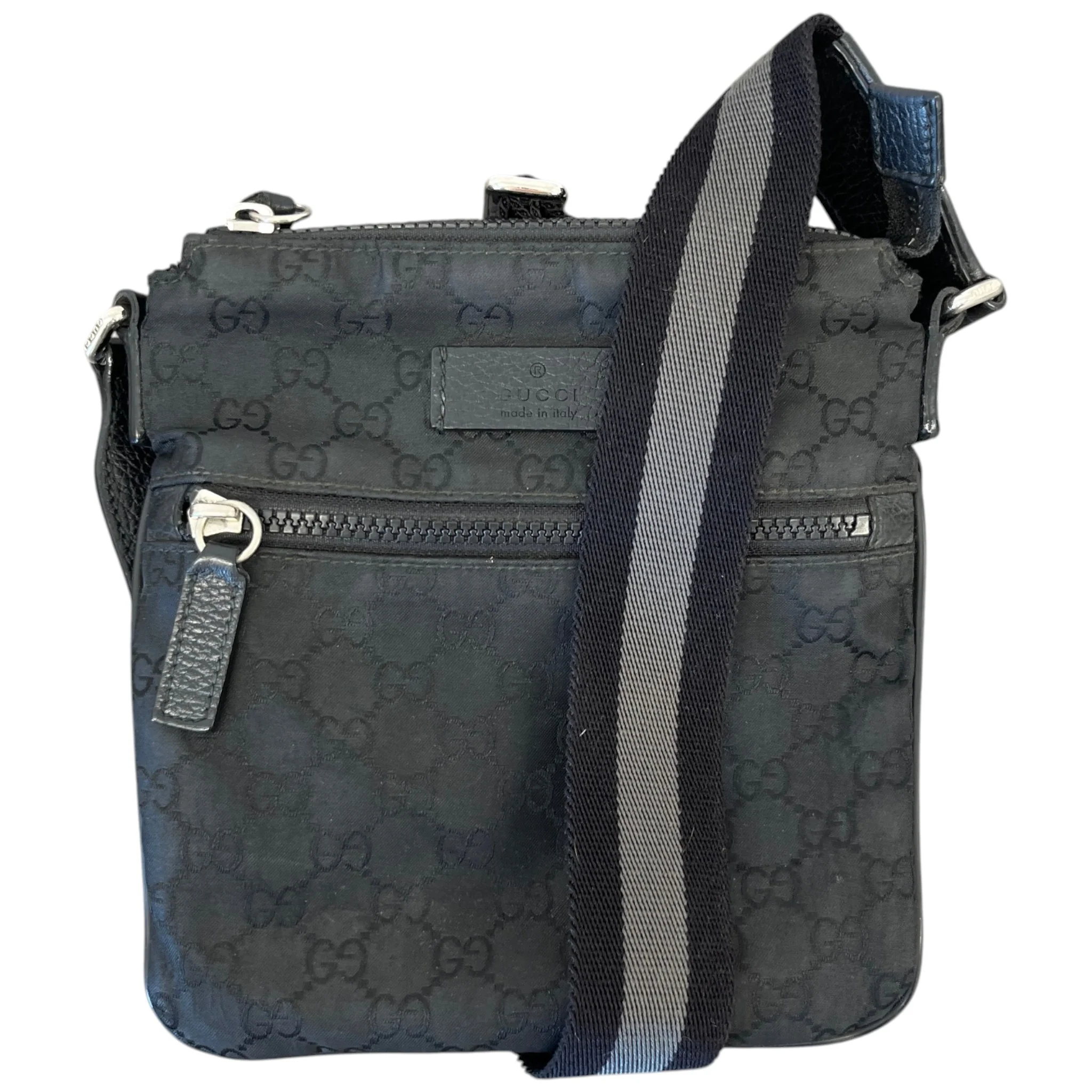 Men's Gg Supreme Messenger Bag Black