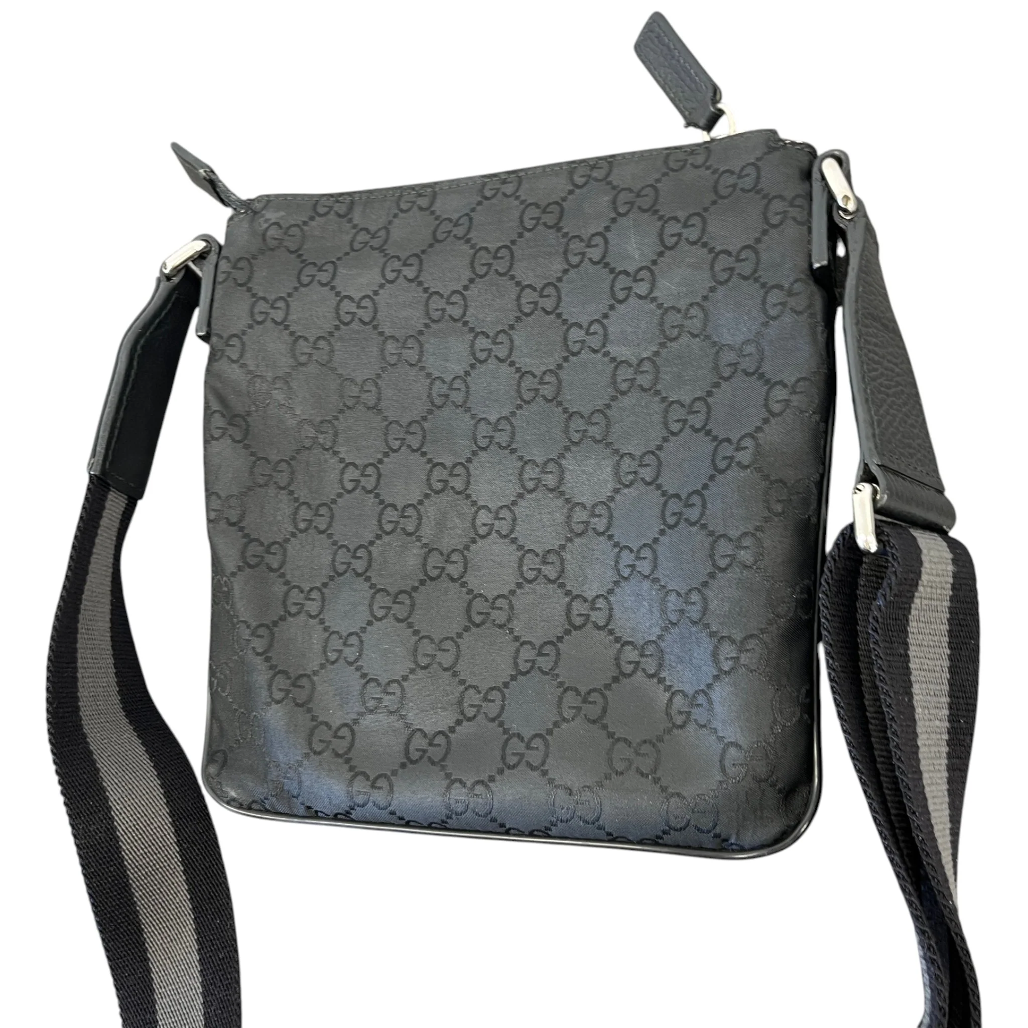 Men's Gg Supreme Messenger Bag Black - Image 7