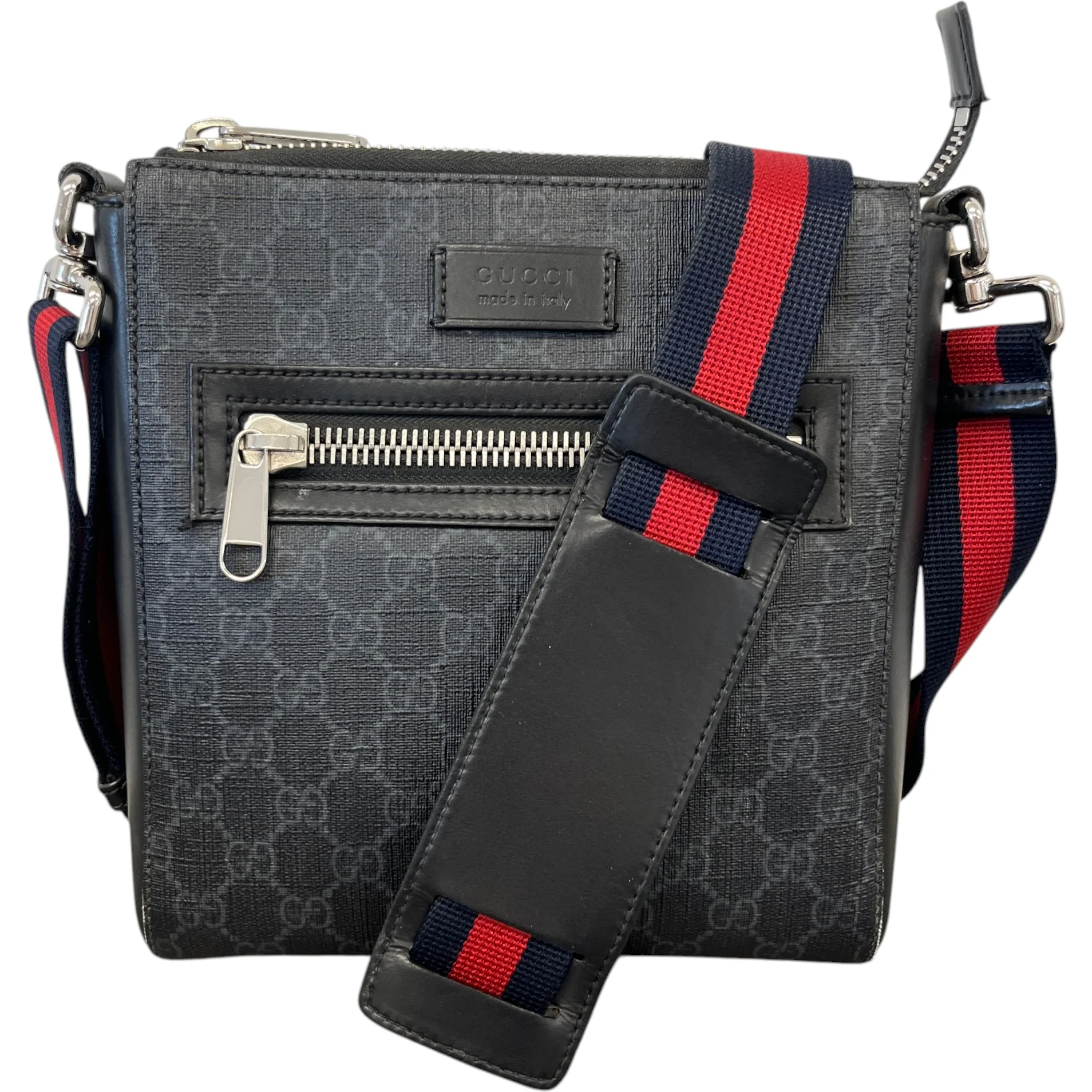 Men's Gg Supreme Messenger Bag Black