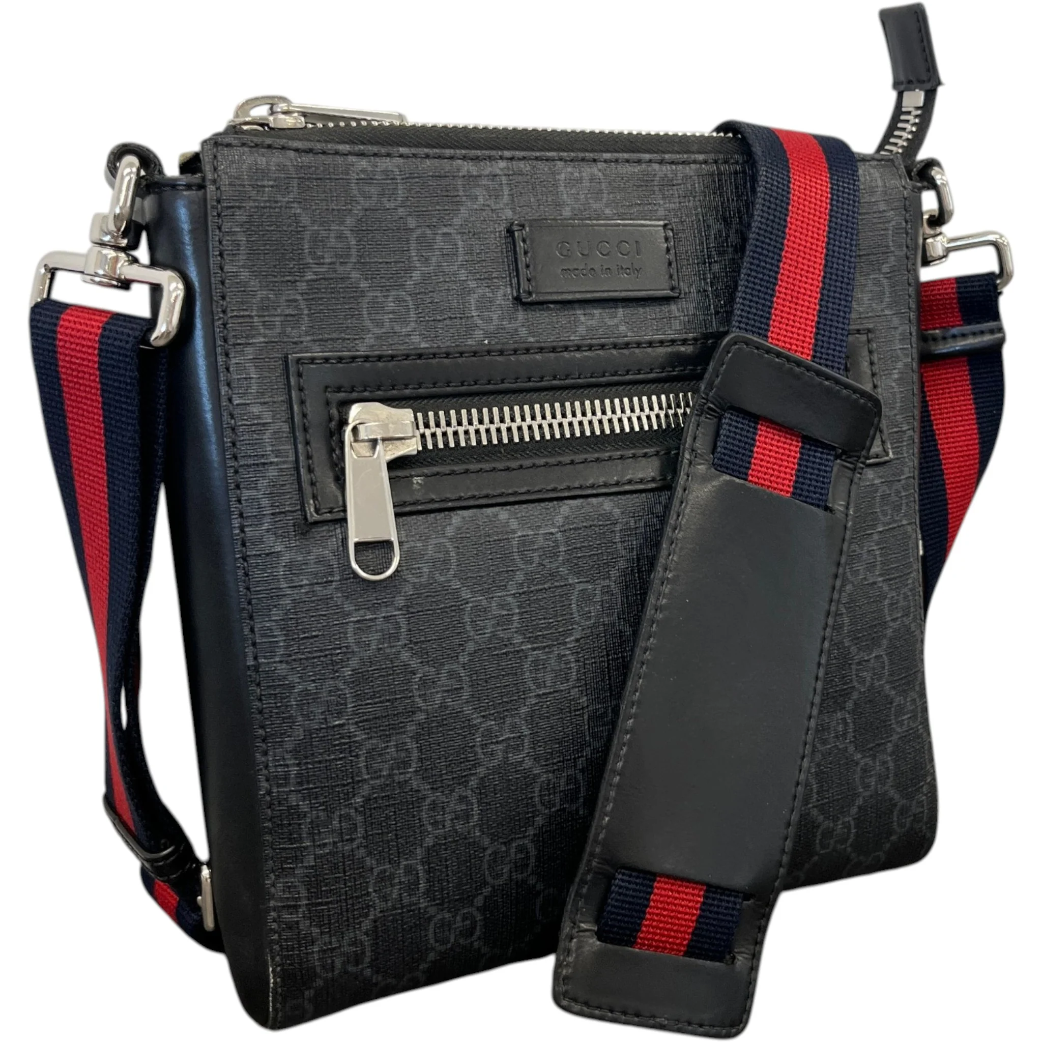 Men's Gg Supreme Messenger Bag Black - Image 4