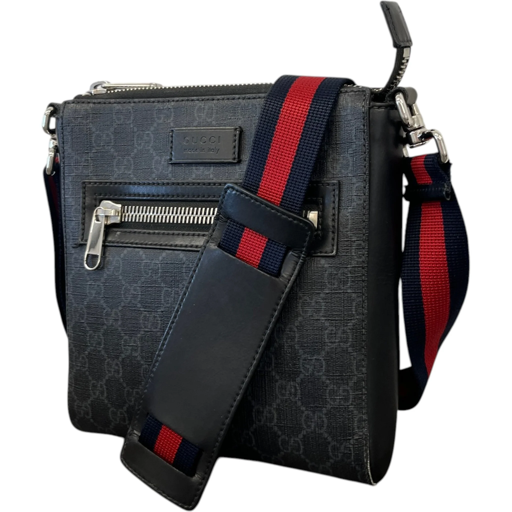 Men's Gg Supreme Messenger Bag Black - Image 5