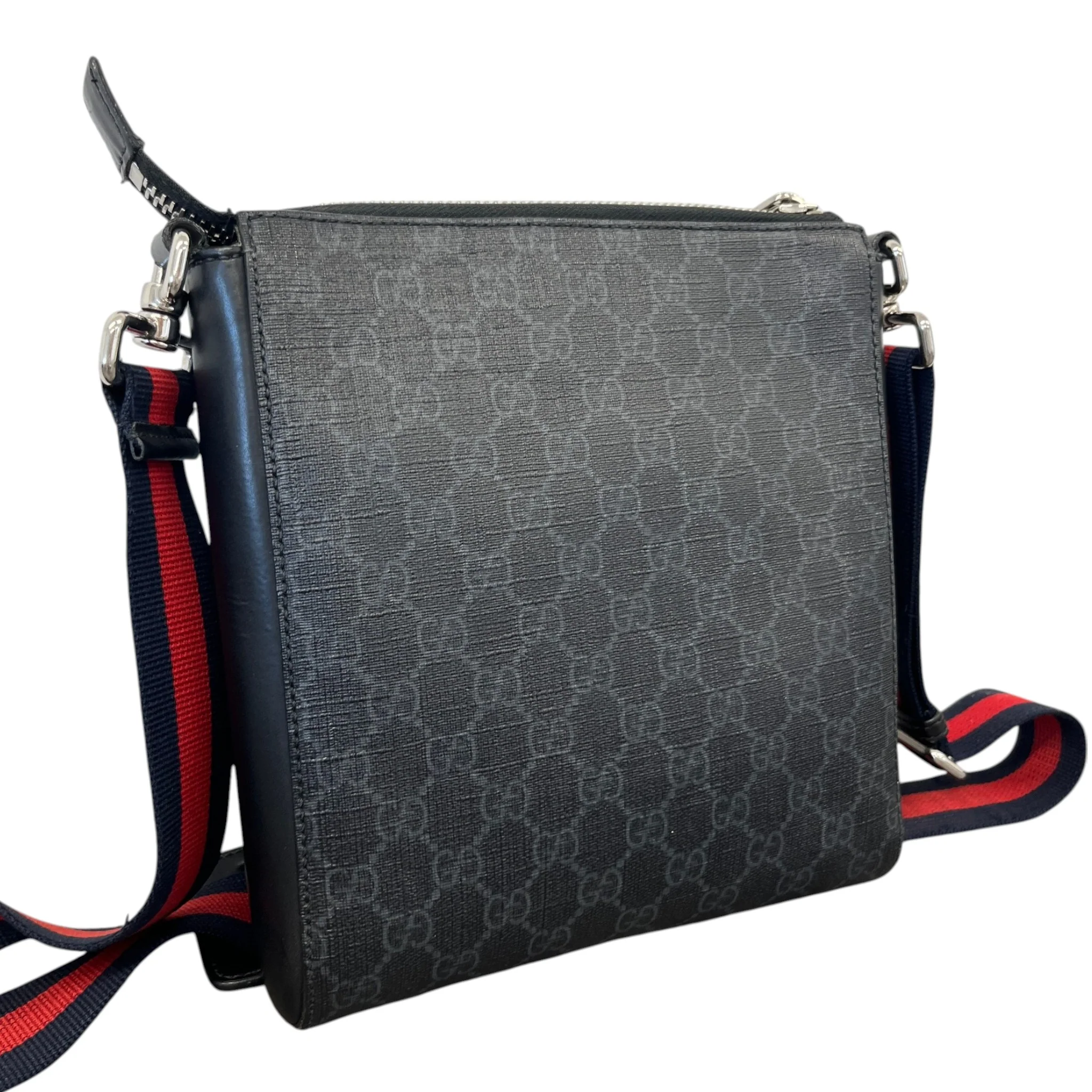 Men's Gg Supreme Messenger Bag Black - Image 6