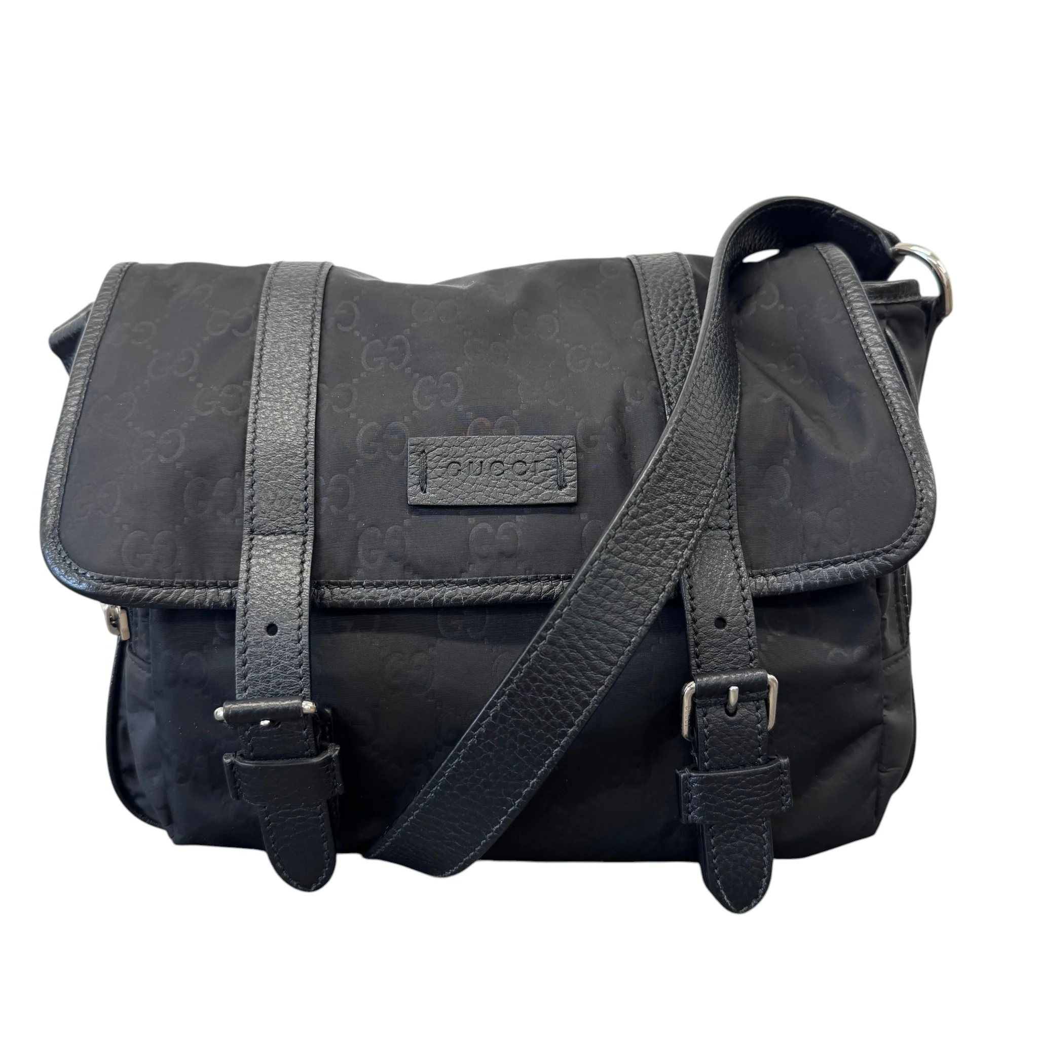 Men's Gg Supreme Messenger Bag Black