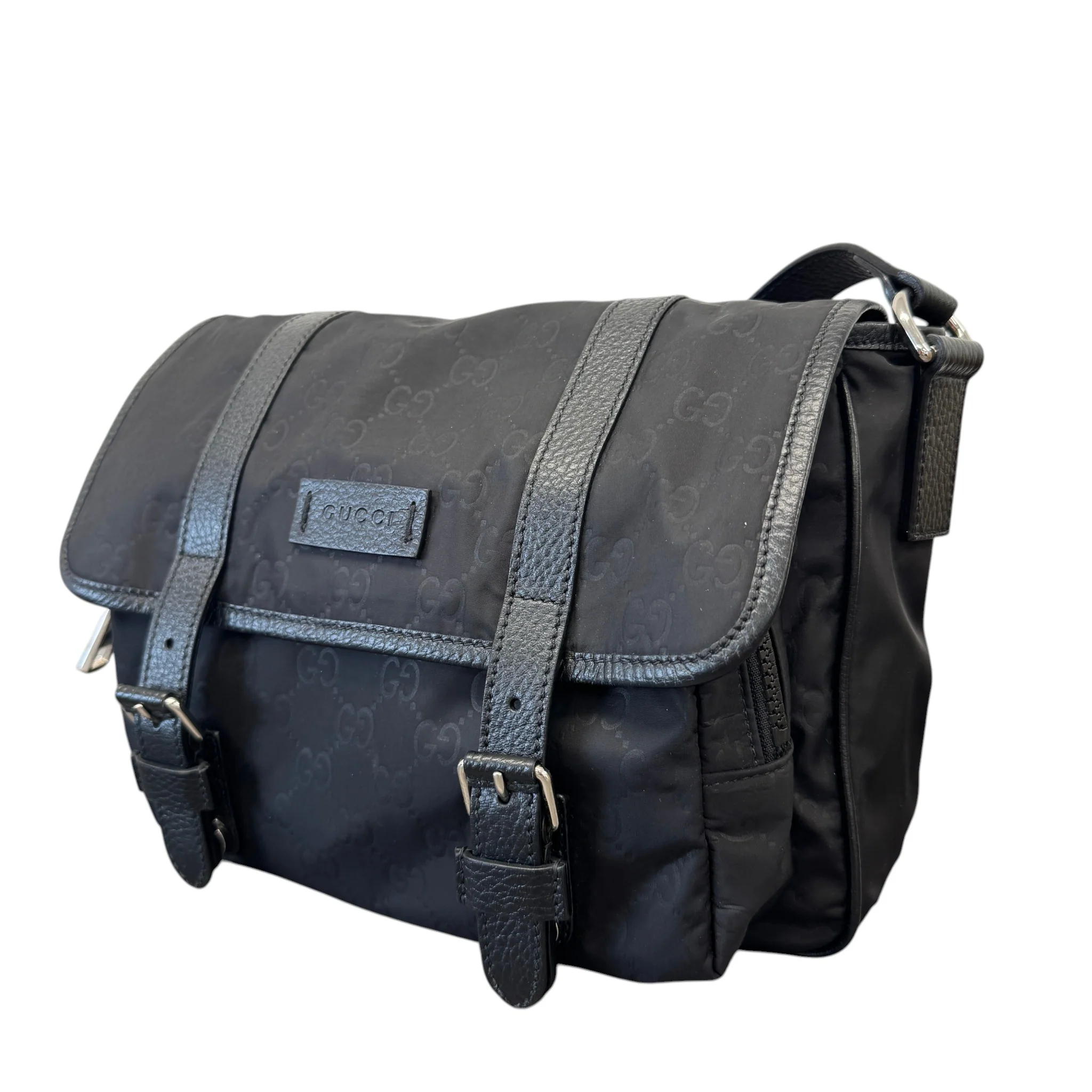 Men's Gg Supreme Messenger Bag Black - Image 9