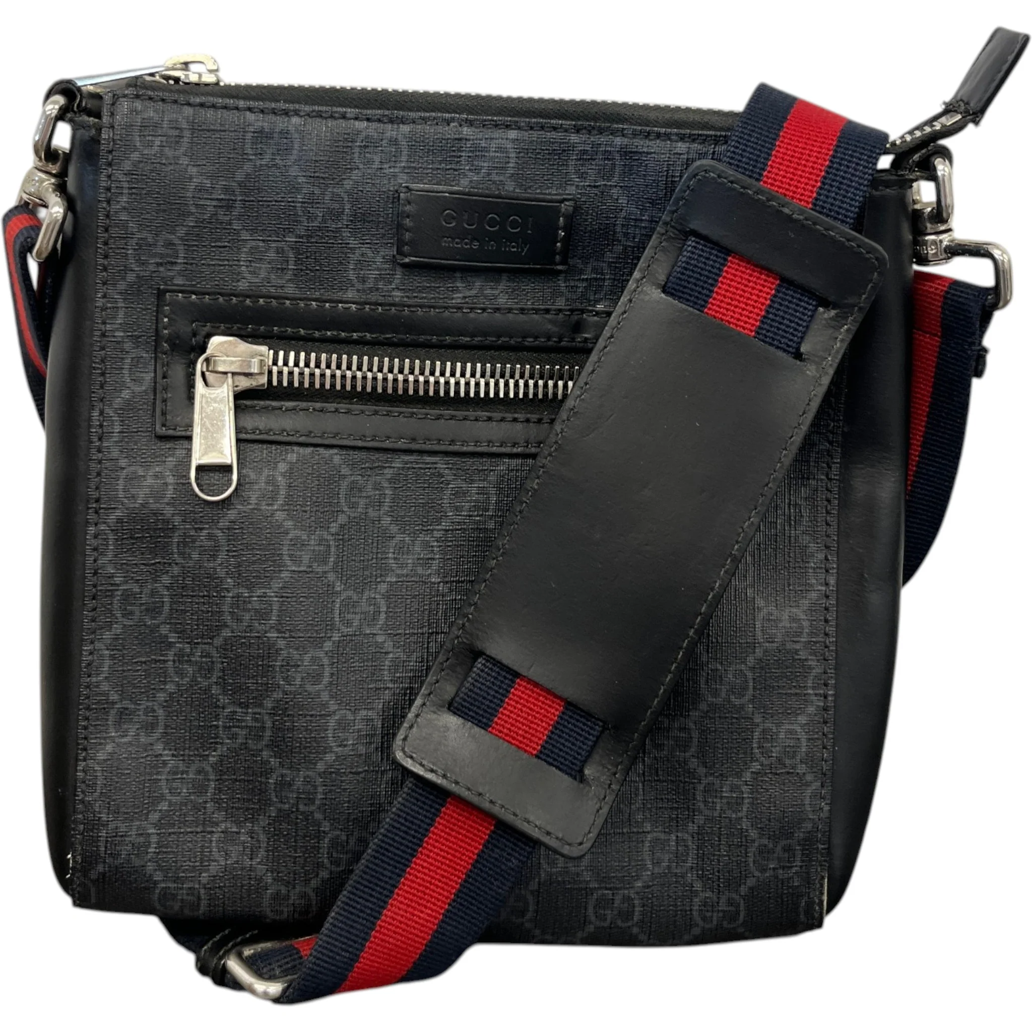 Men's Gg Supreme Messenger Bag Black