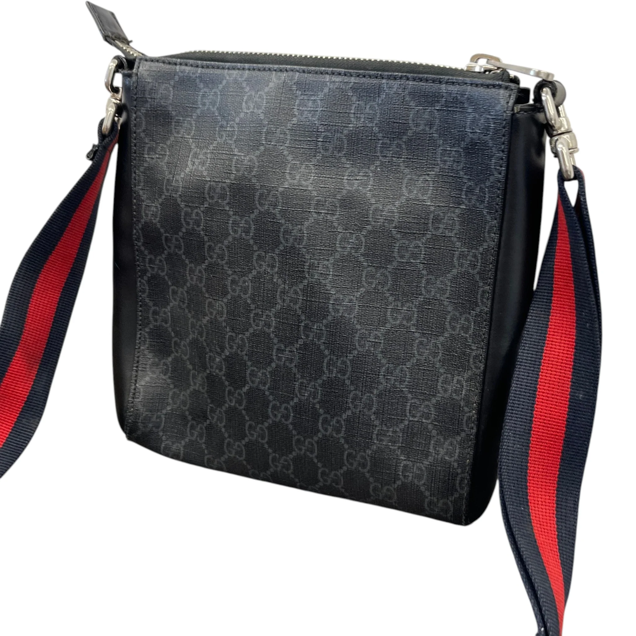 Men's Gg Supreme Messenger Bag Black - Image 7