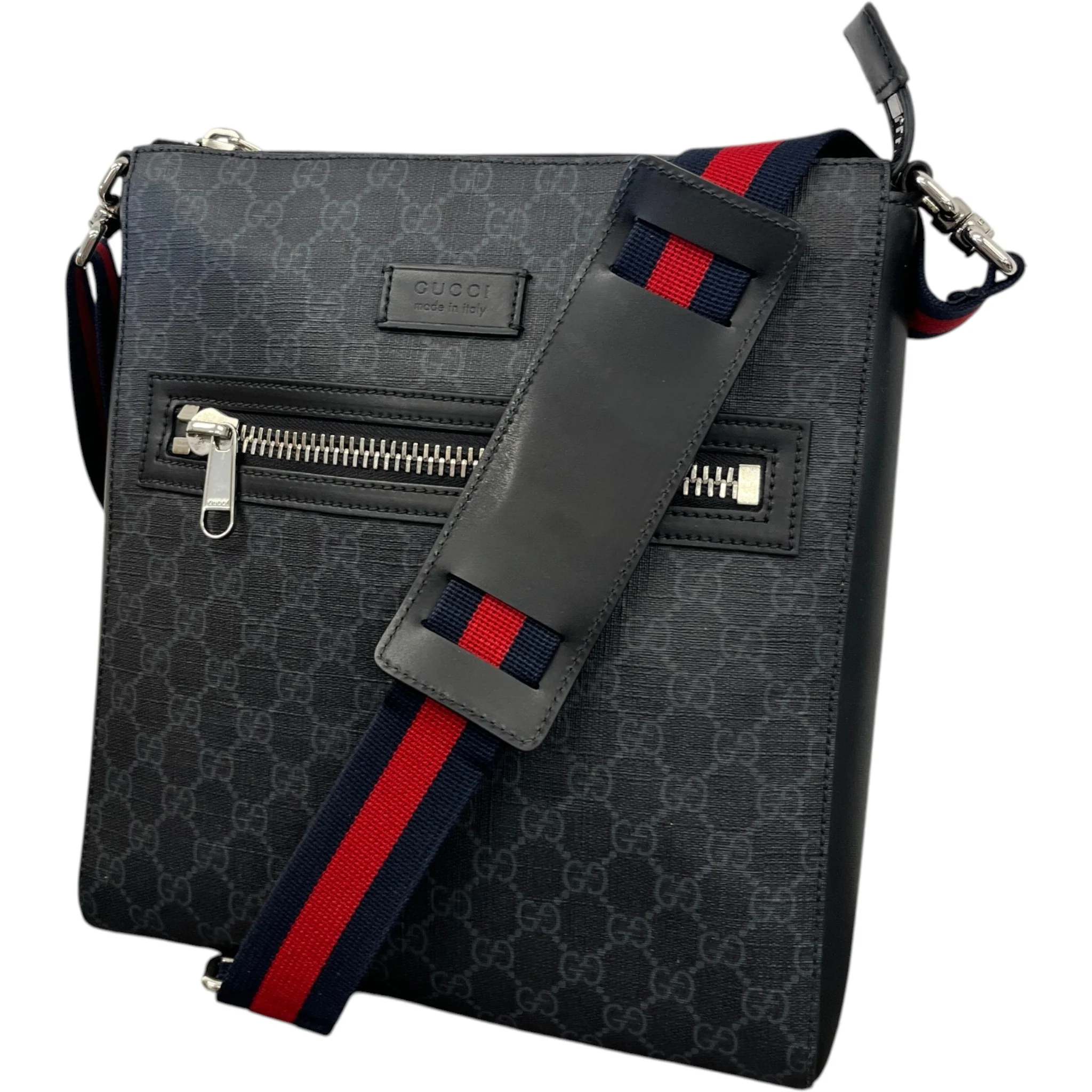 Men's Gg Supreme Messenger Bag Black - Image 4