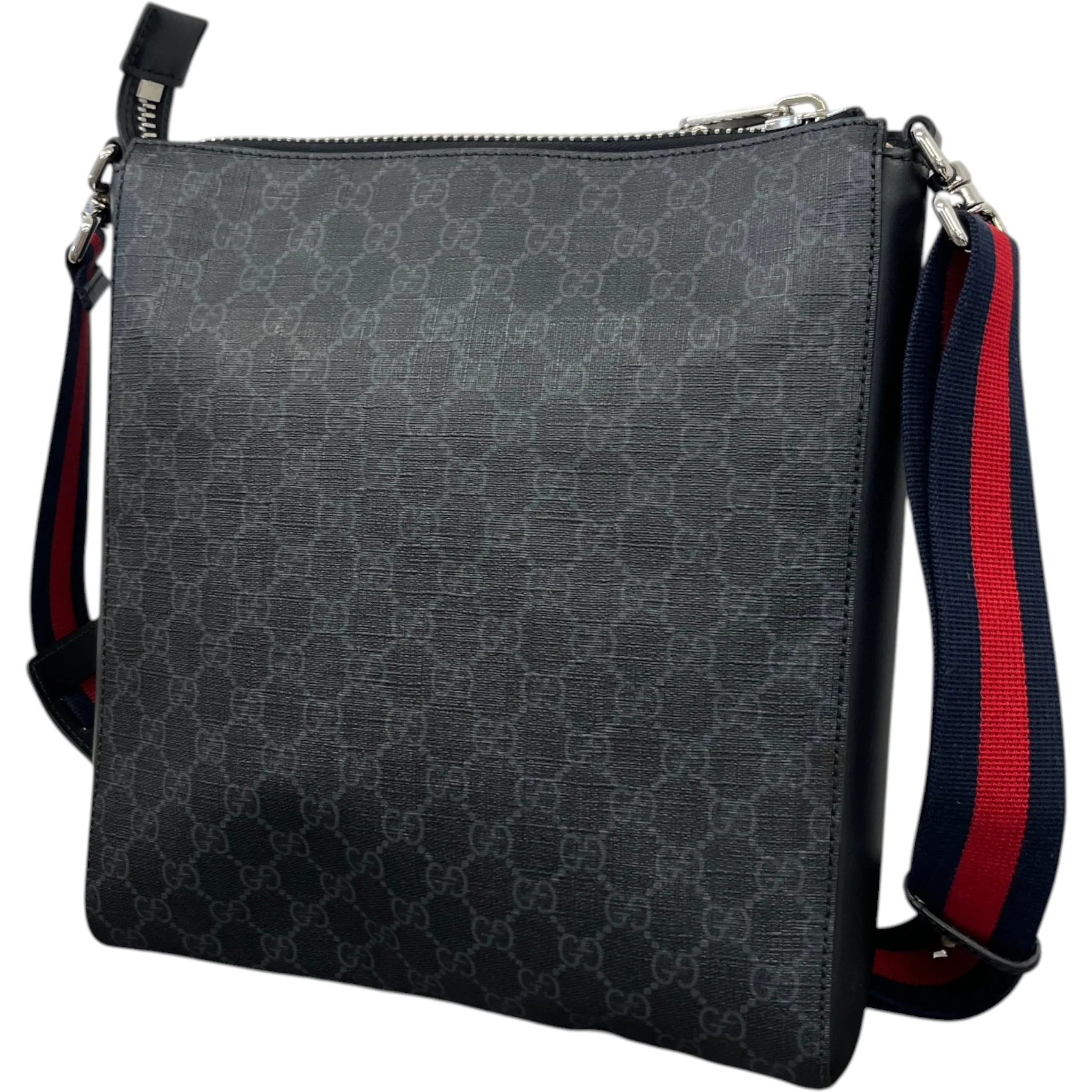 Men's Gg Supreme Messenger Bag Black - Image 9