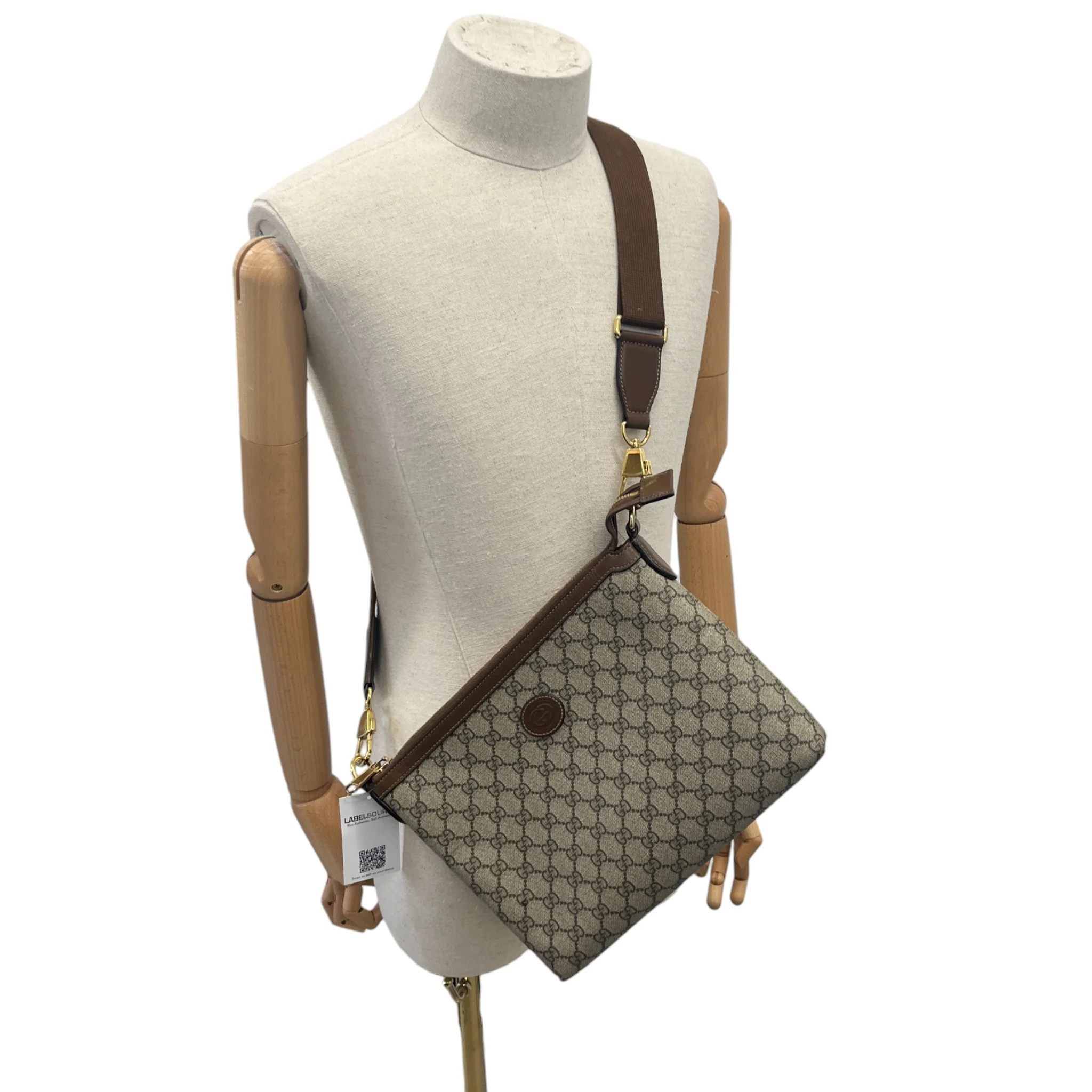 Men's Gg Supreme Messenger Bag Brown - Image 2