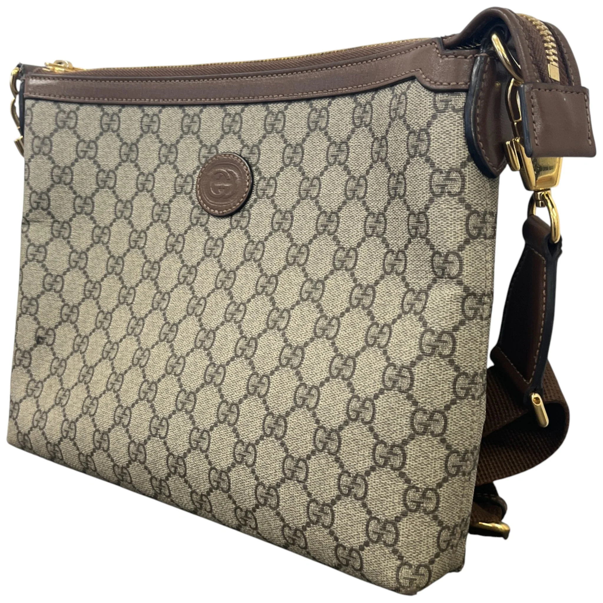 Men's Gg Supreme Messenger Bag Brown - Image 6