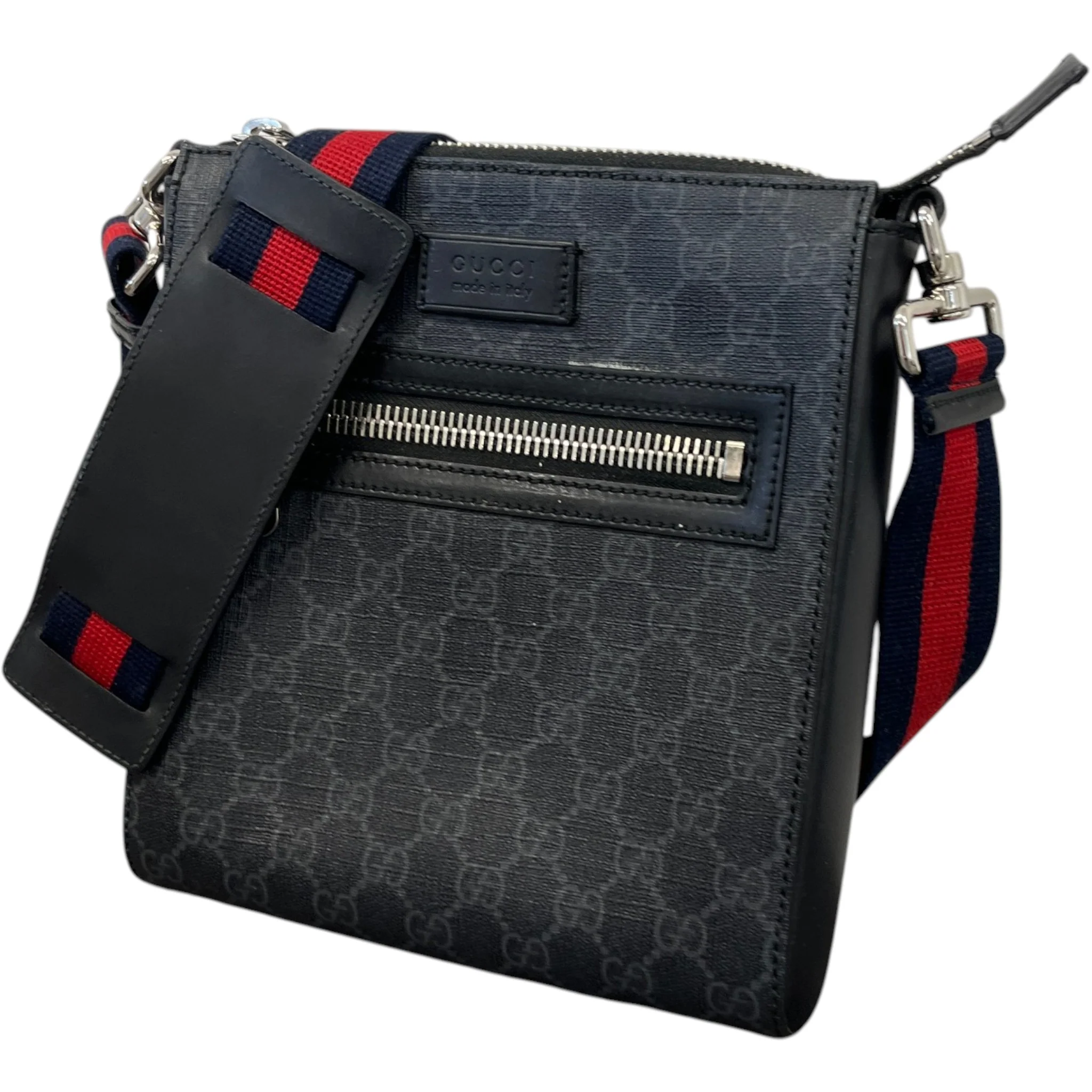 Men's Gg Supreme Messenger Bag Grey - Image 4