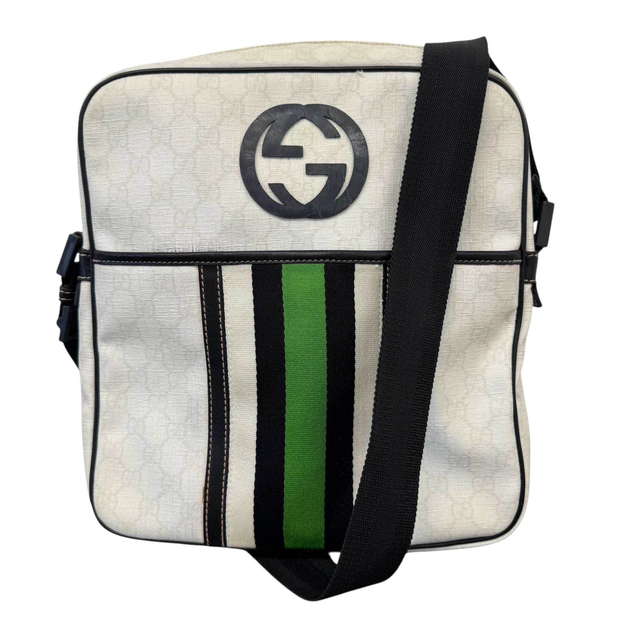 Men's Gg Supreme Messenger Bag White