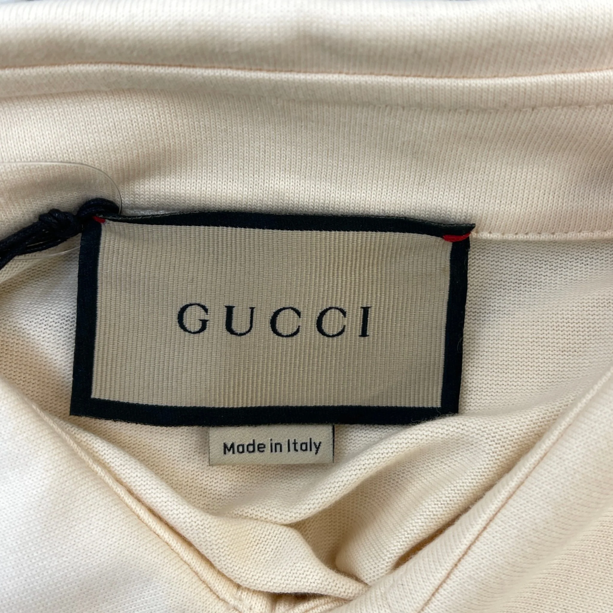 Men's Gg Supreme Polo Shirt Beige Size M - Image 6