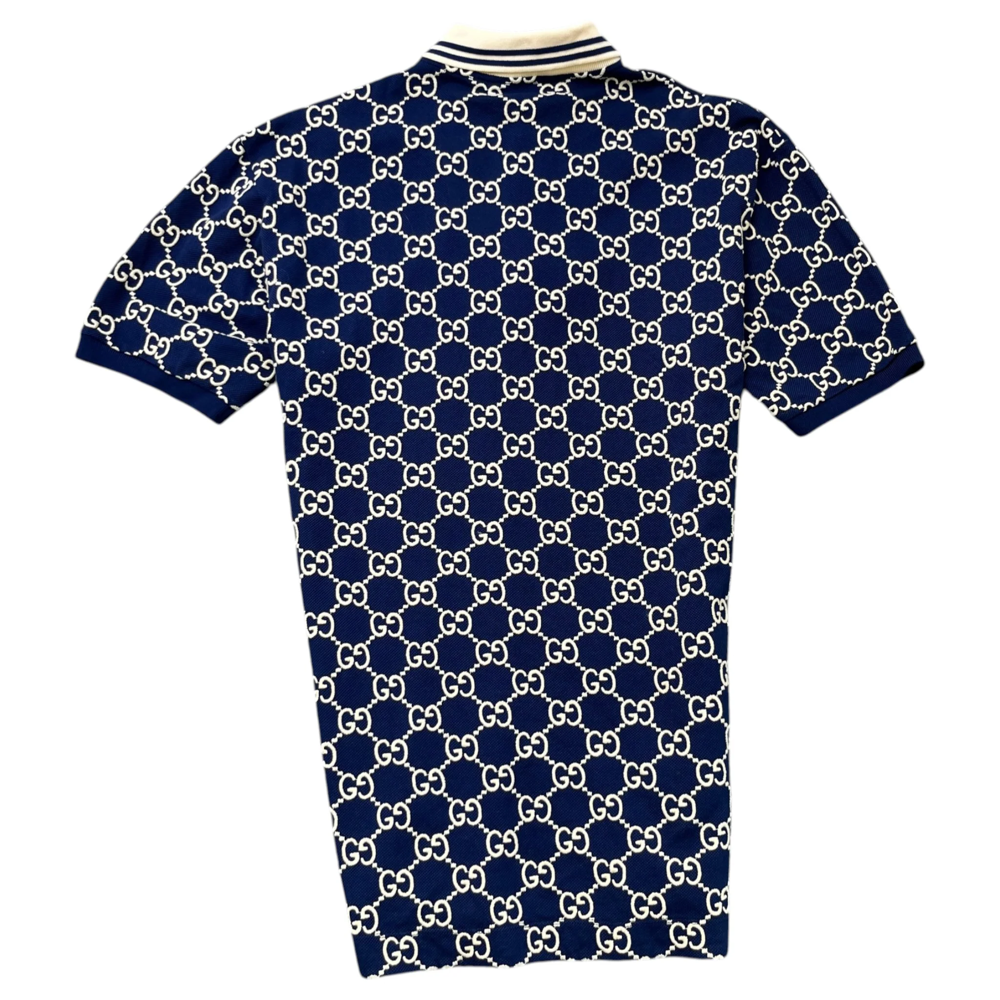 Men's Gg Supreme Polo Shirt Navy Size L - Image 2