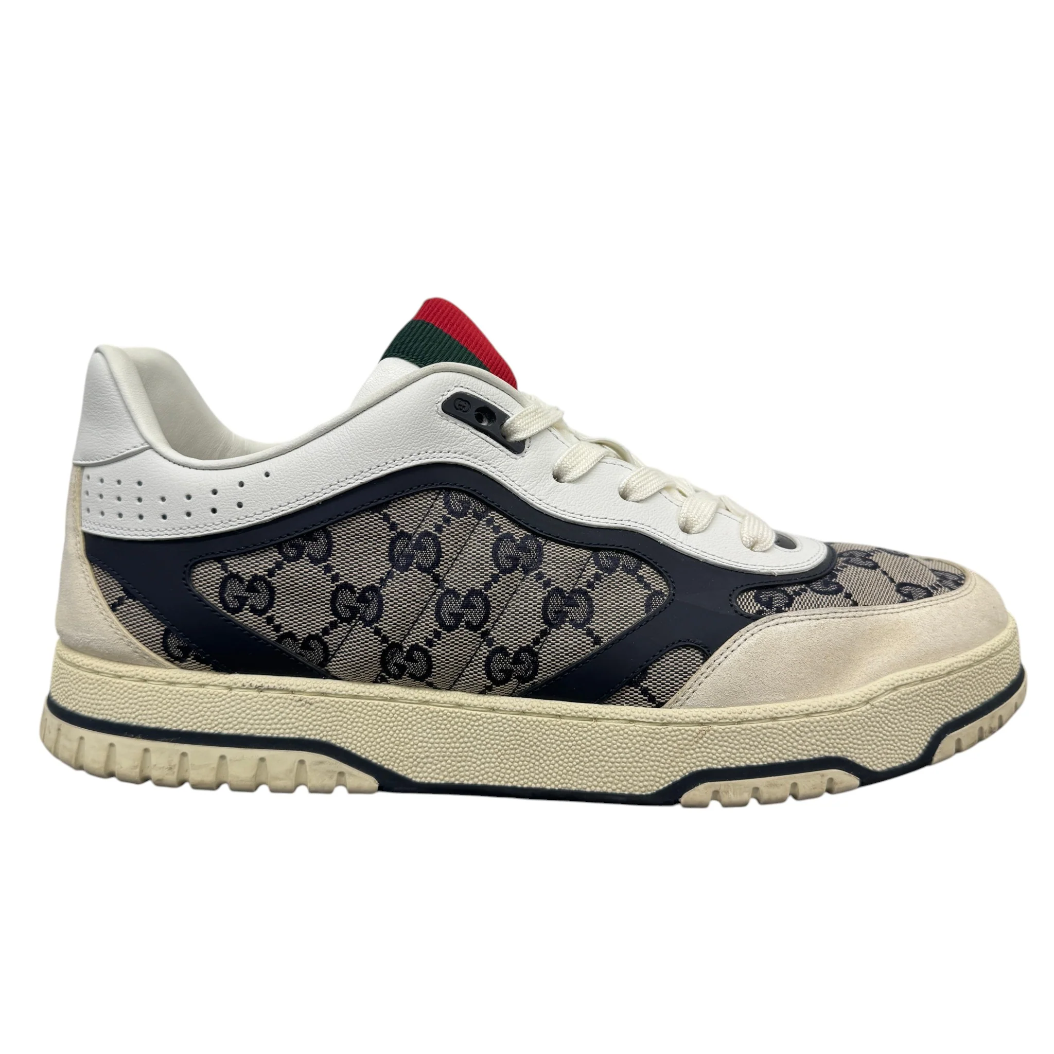Men's Gg Supreme Re-Web Low Trainers Beige Size EU 45 / UK 11