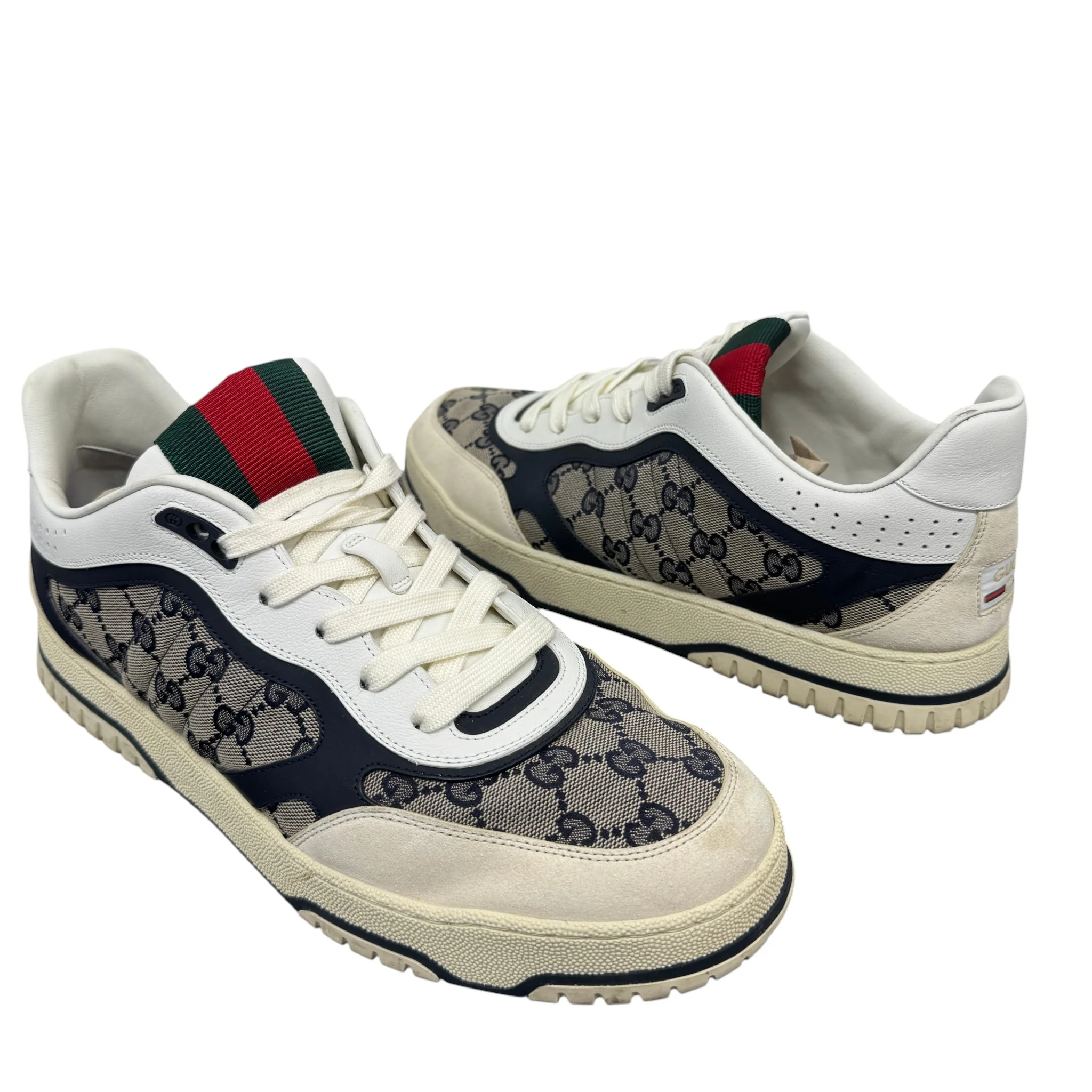Men's Gg Supreme Re-Web Low Trainers Beige Size EU 45 / UK 11 - Image 3