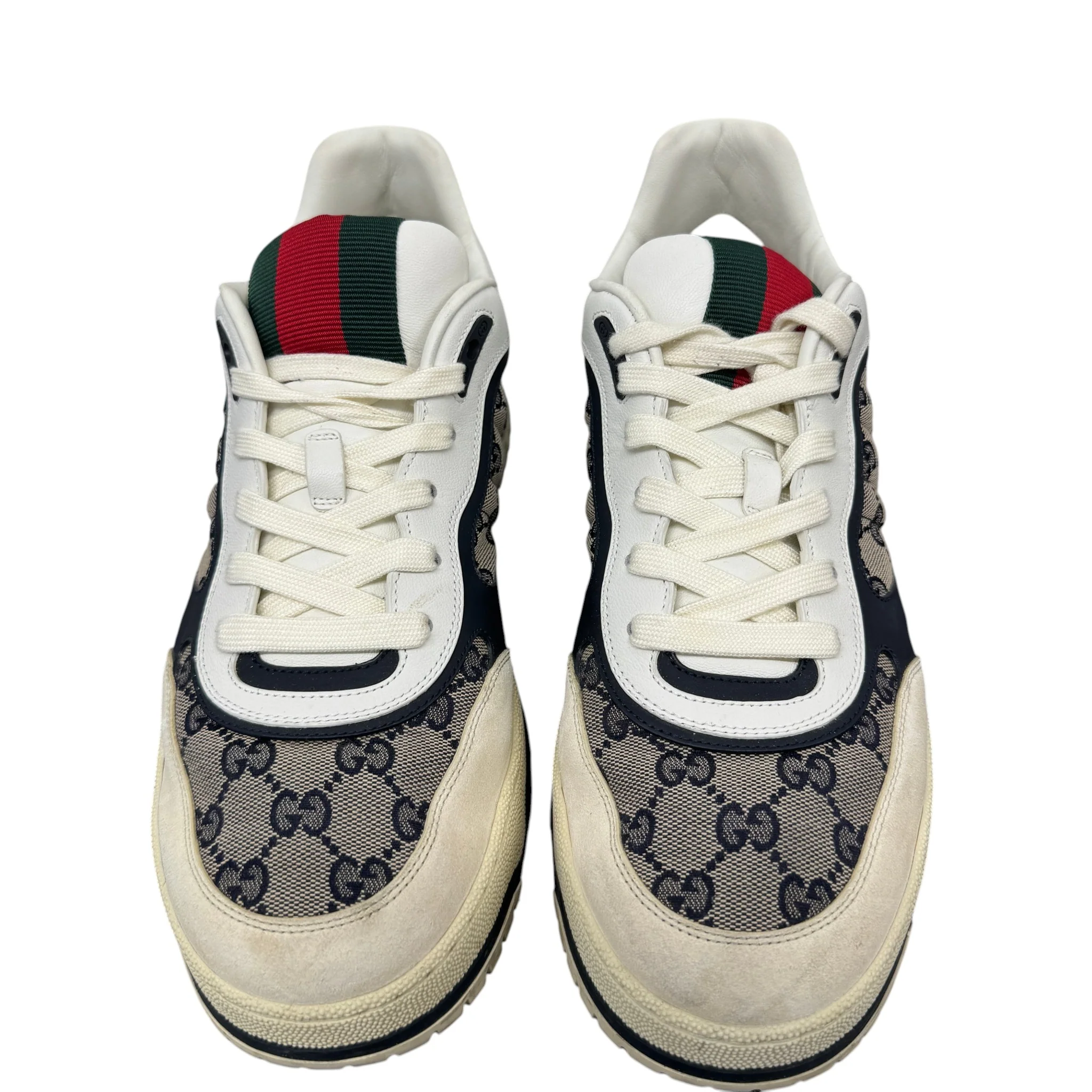 Men's Gg Supreme Re-Web Low Trainers Beige Size EU 45 / UK 11 - Image 6