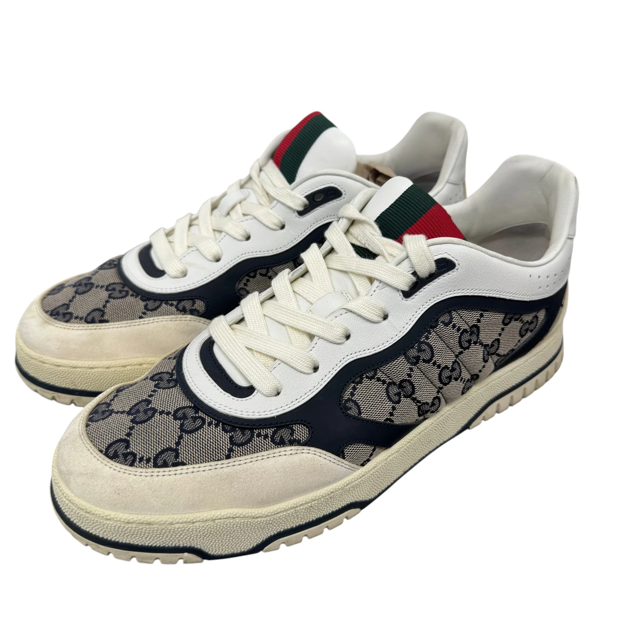 Men's Gg Supreme Re-Web Low Trainers Beige Size EU 45 / UK 11 - Image 7