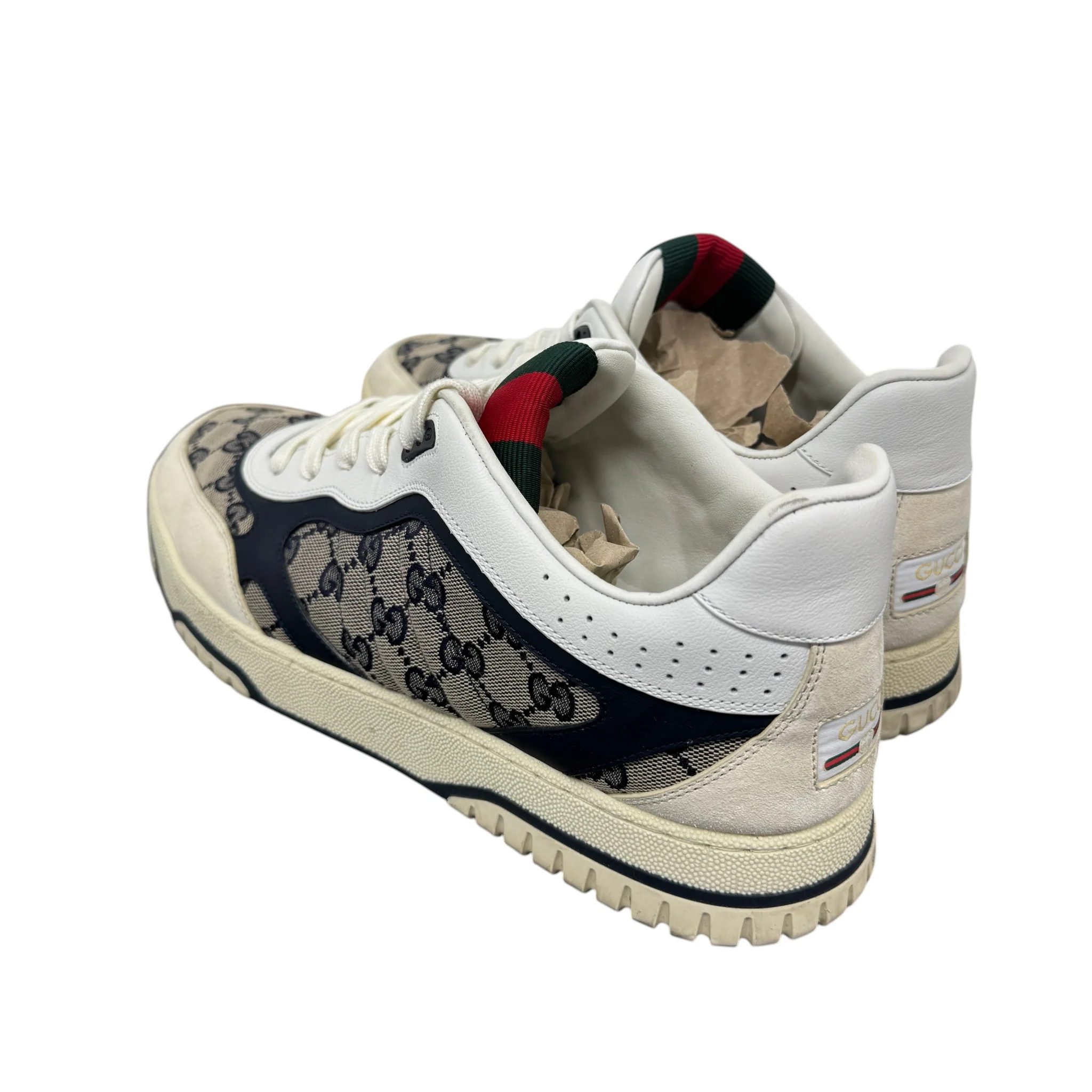 Men's Gg Supreme Re-Web Low Trainers Beige Size EU 45 / UK 11 - Image 8