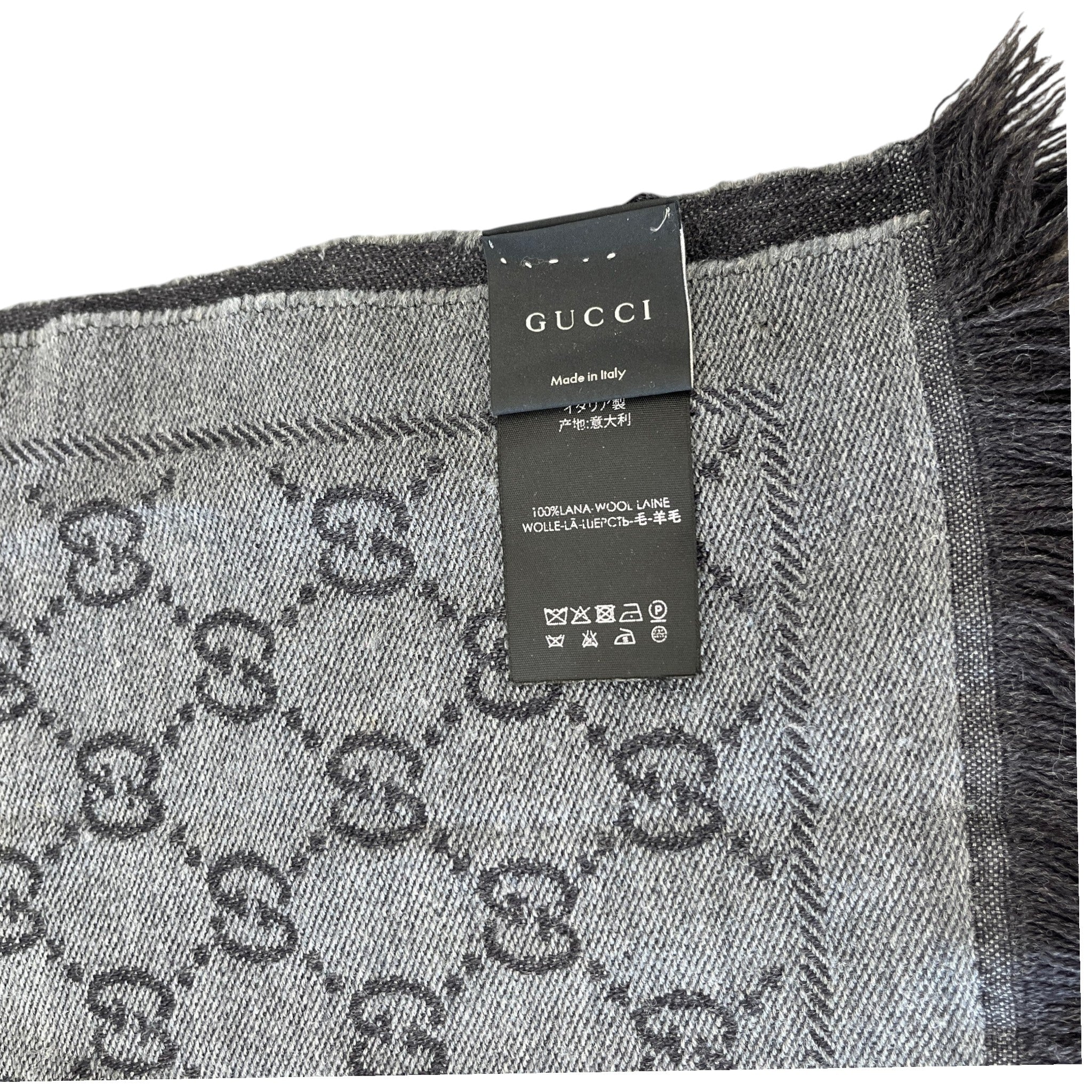 Men's Gg Supreme Scarf Grey - Image 13