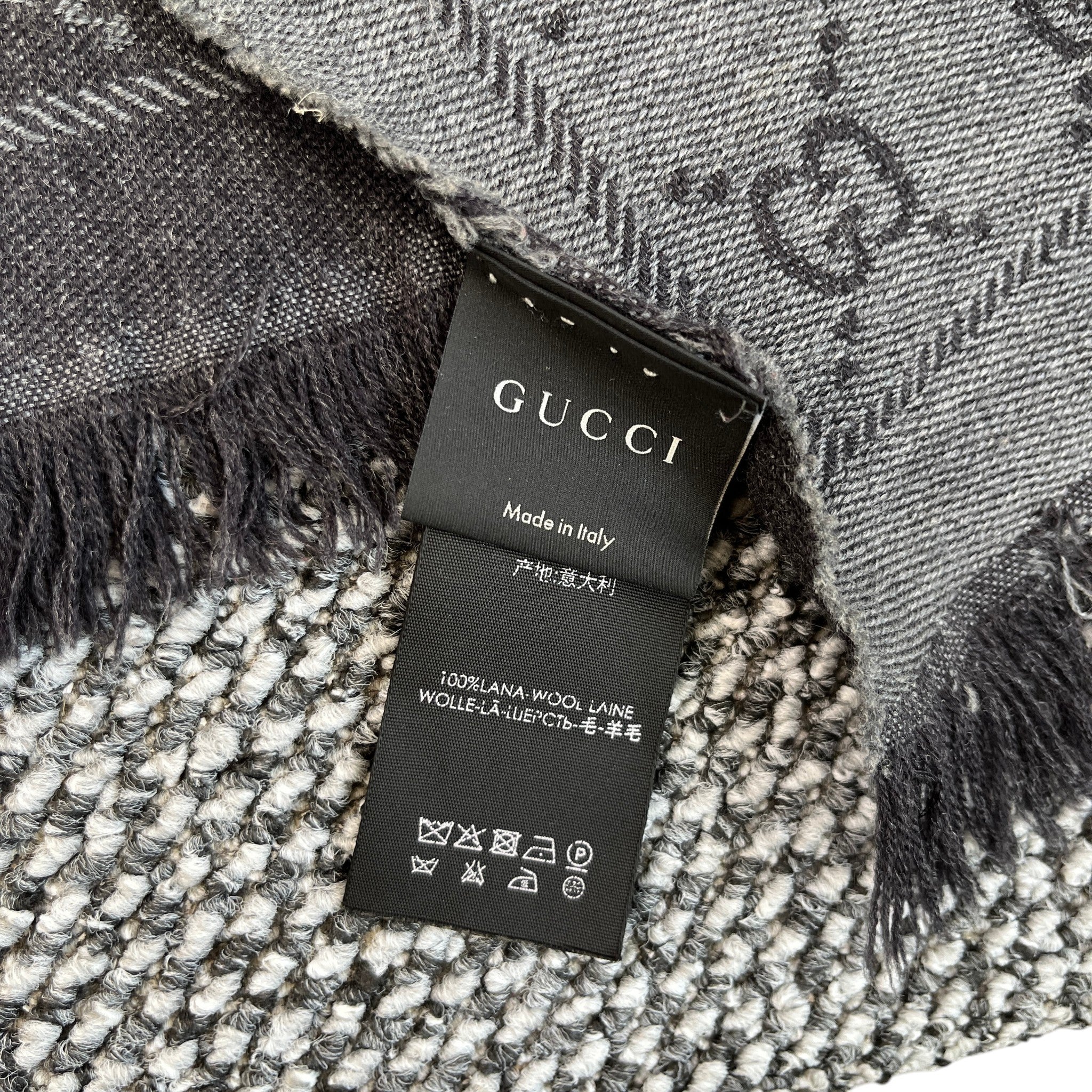 Men's Gg Supreme Scarf Grey - Image 15