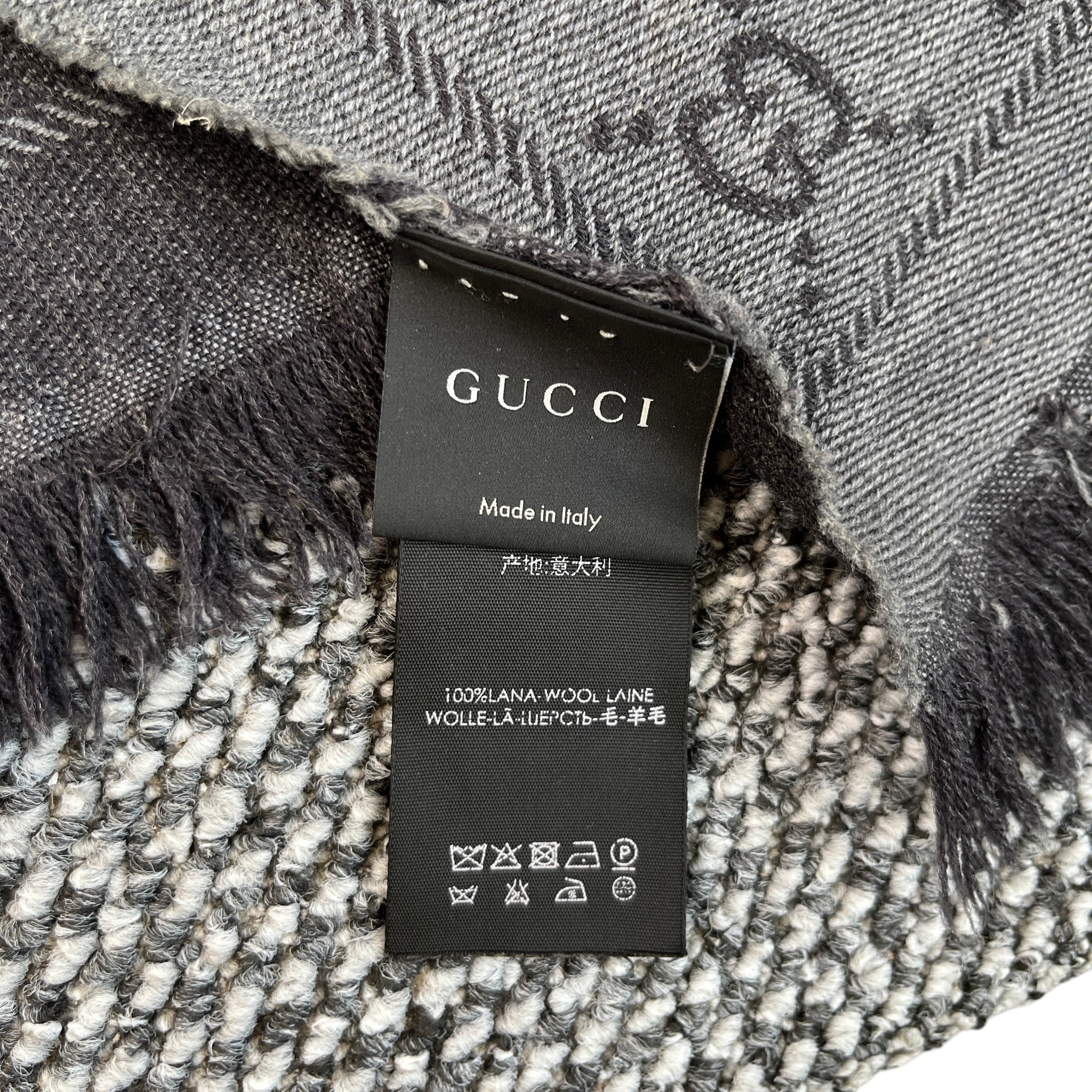 Men's Gg Supreme Scarf Grey - Image 16