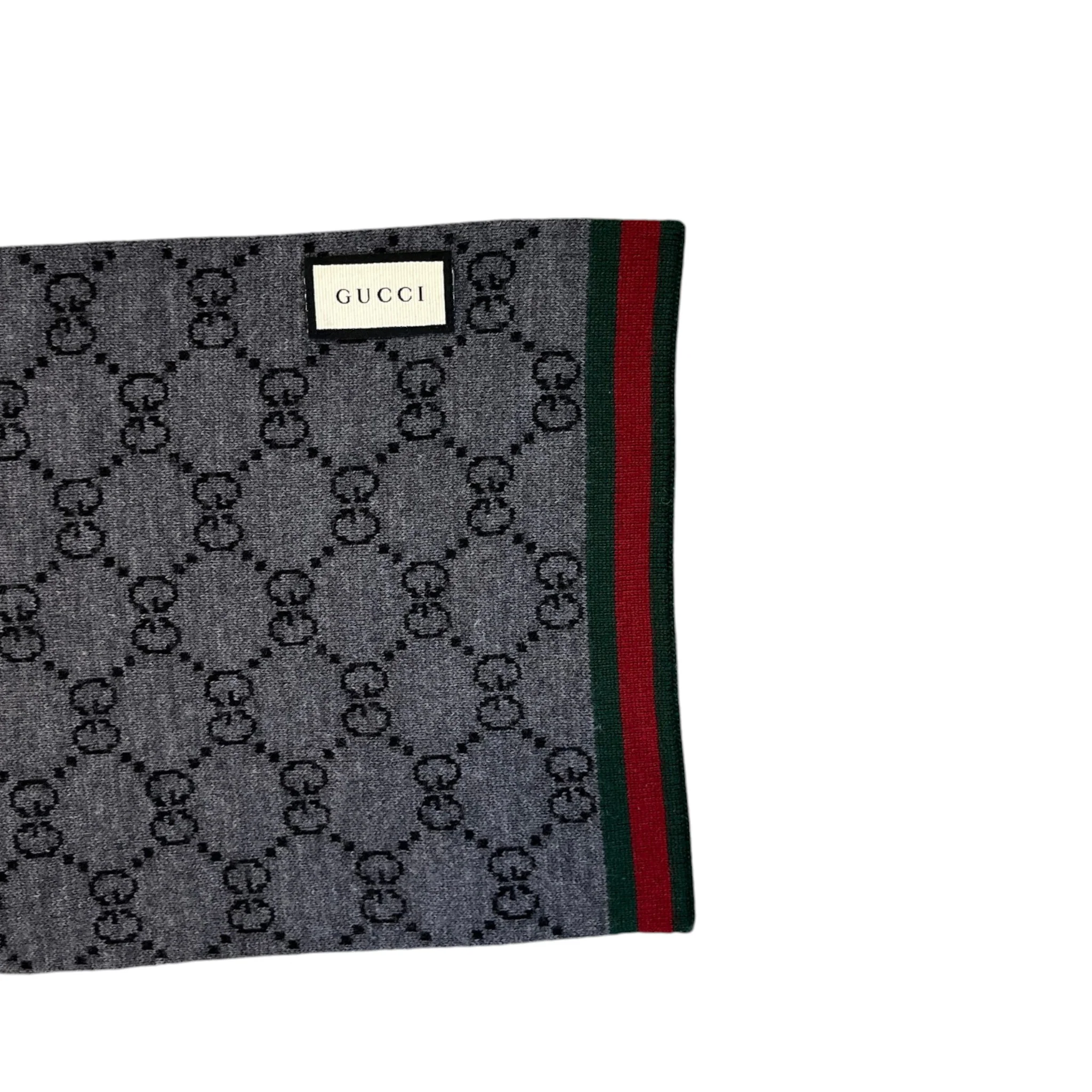 Men's Gg Supreme Scarf Grey - Image 5