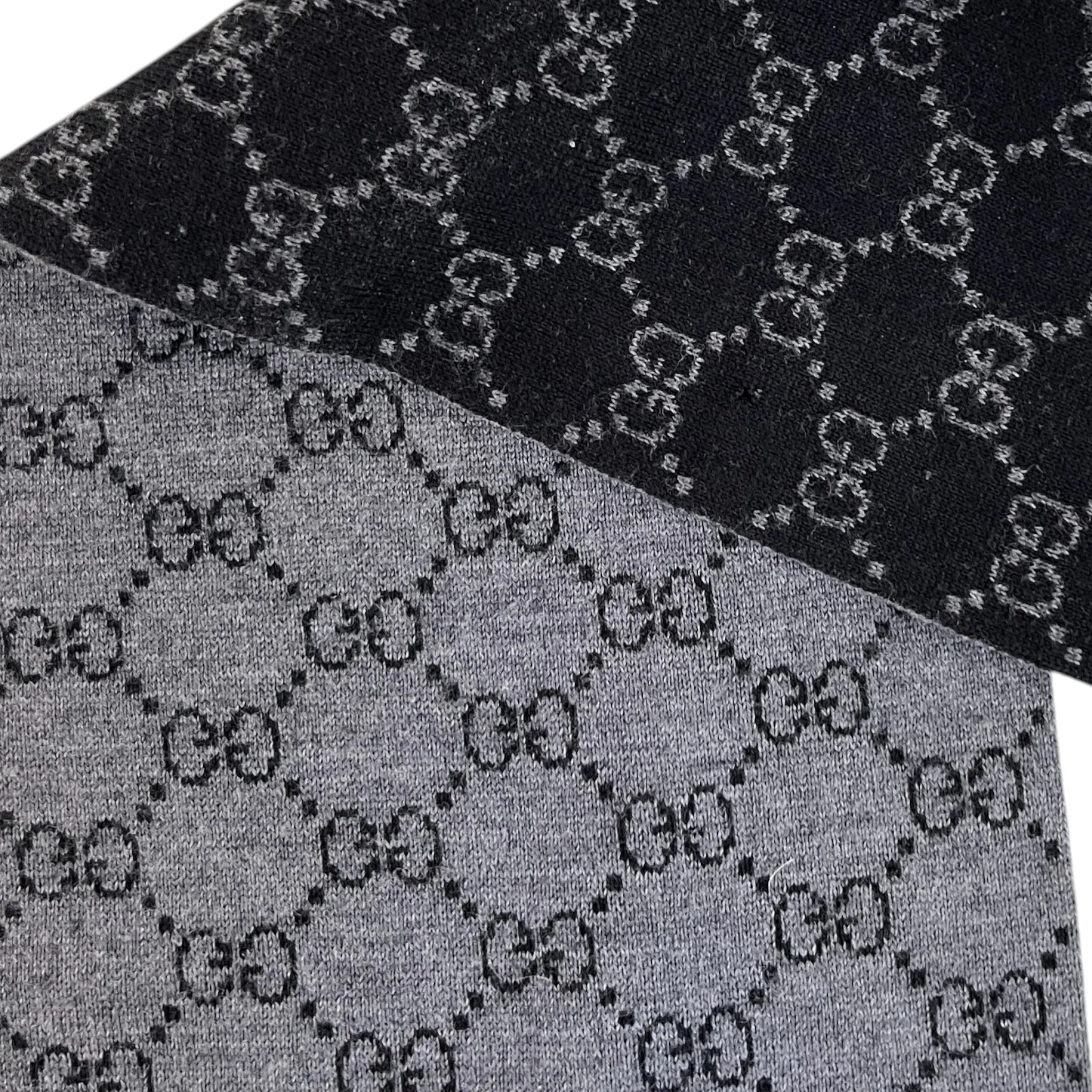 Men's Gg Supreme Scarf Grey - Image 7