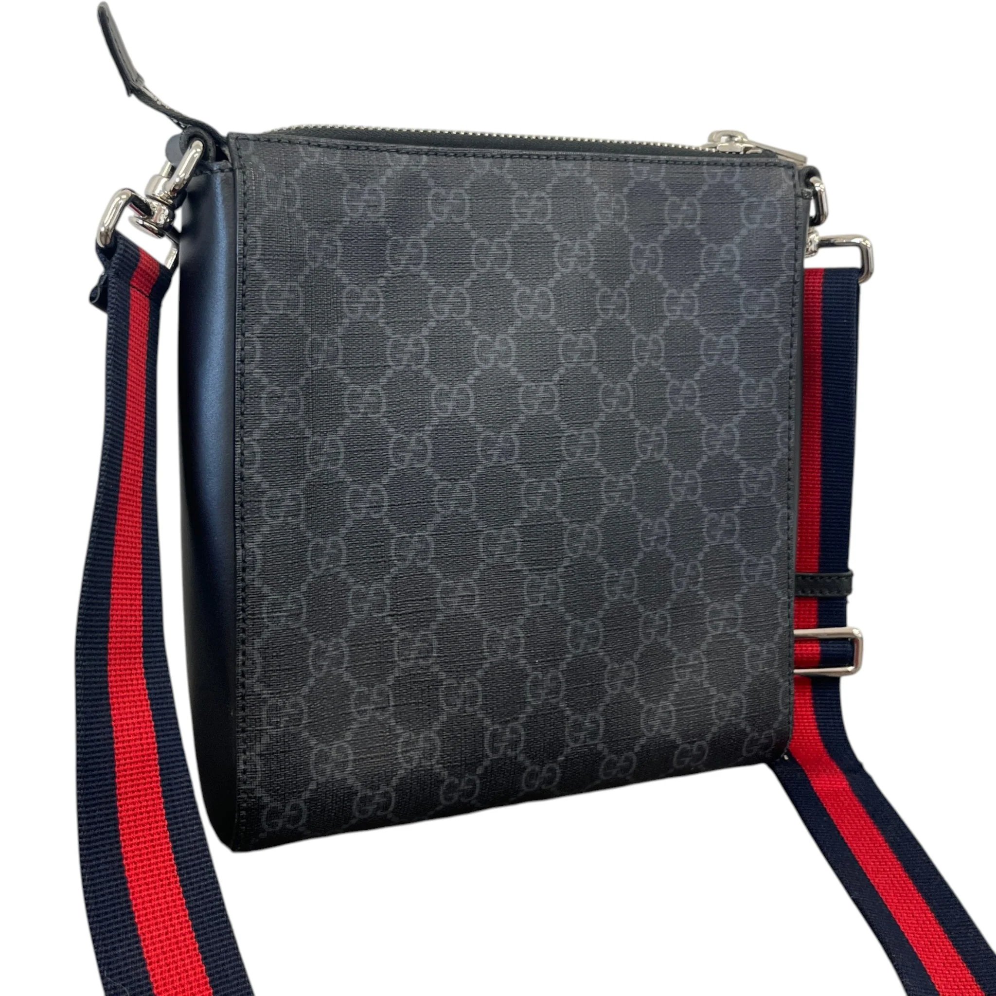 Men's Gg Supreme Small Messenger Bag Black - Image 3