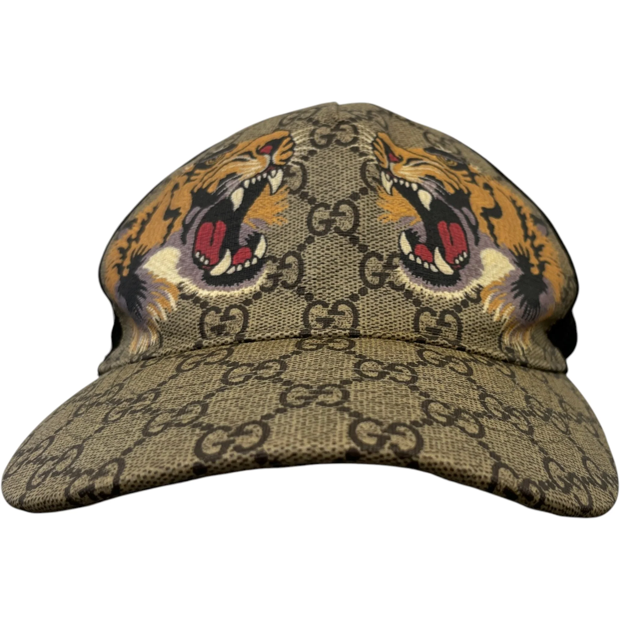 Men's Gg Supreme Tiger Cap Beige Size L