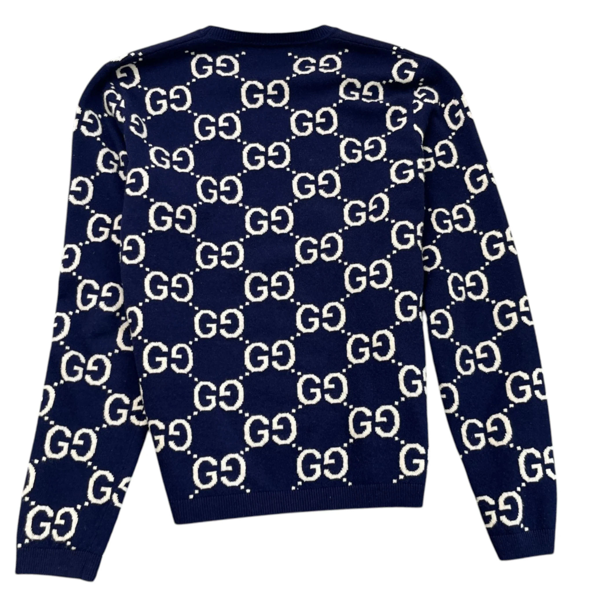 Men's Gg Supreme Wool Jumper Blue Size L - Image 2