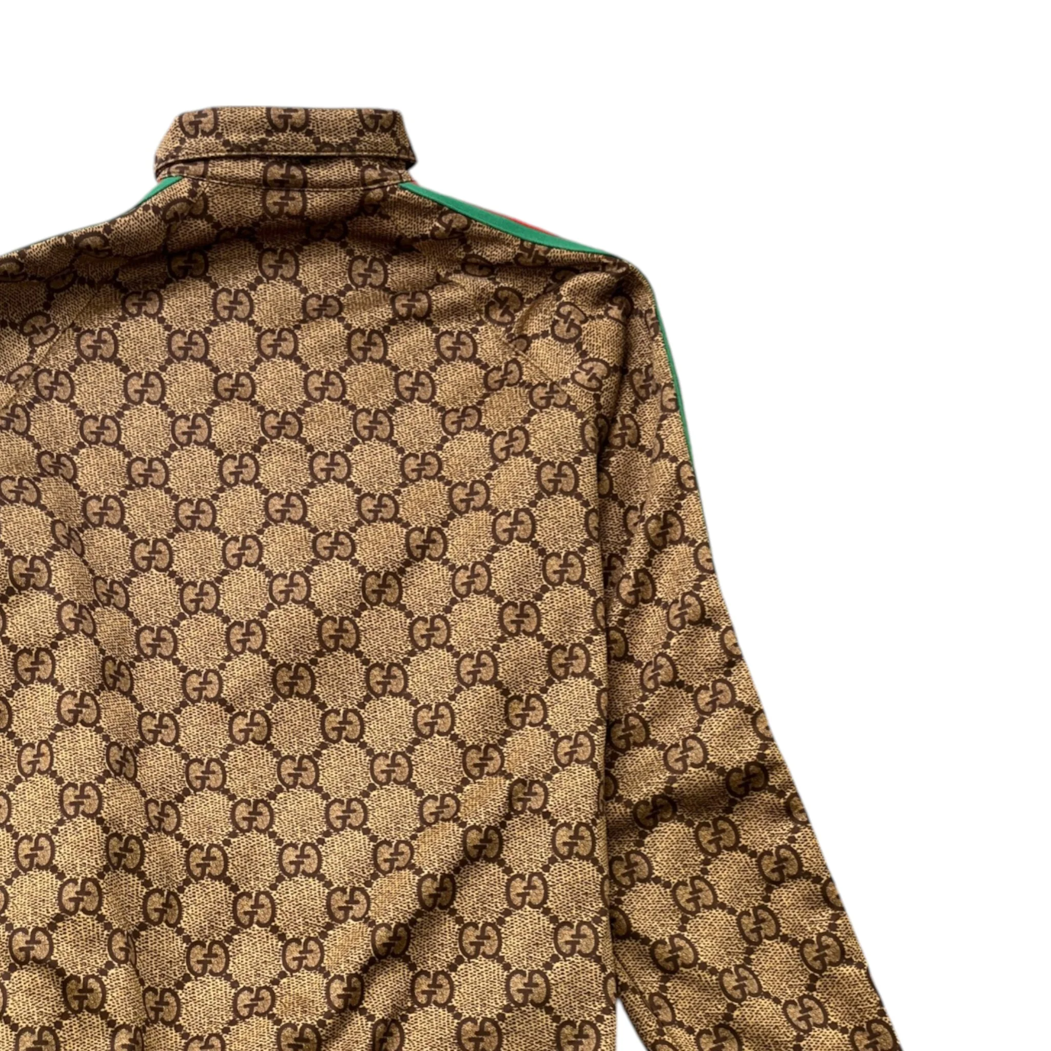 Men's Gg Supreme Zip Up Jacket Brown Size S - Image 4