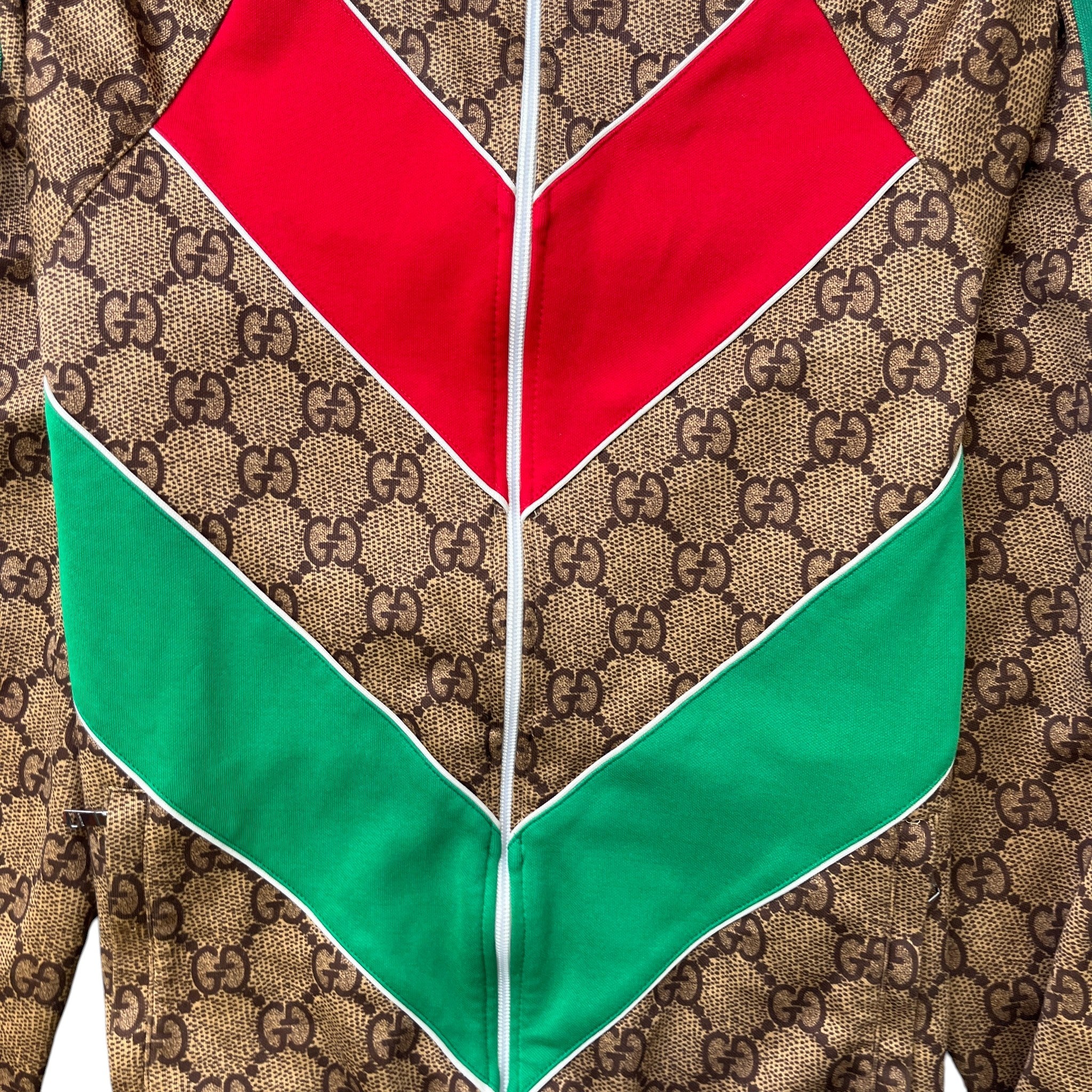 Men's Gg Supreme Zip Up Jacket Brown Size S - Image 5
