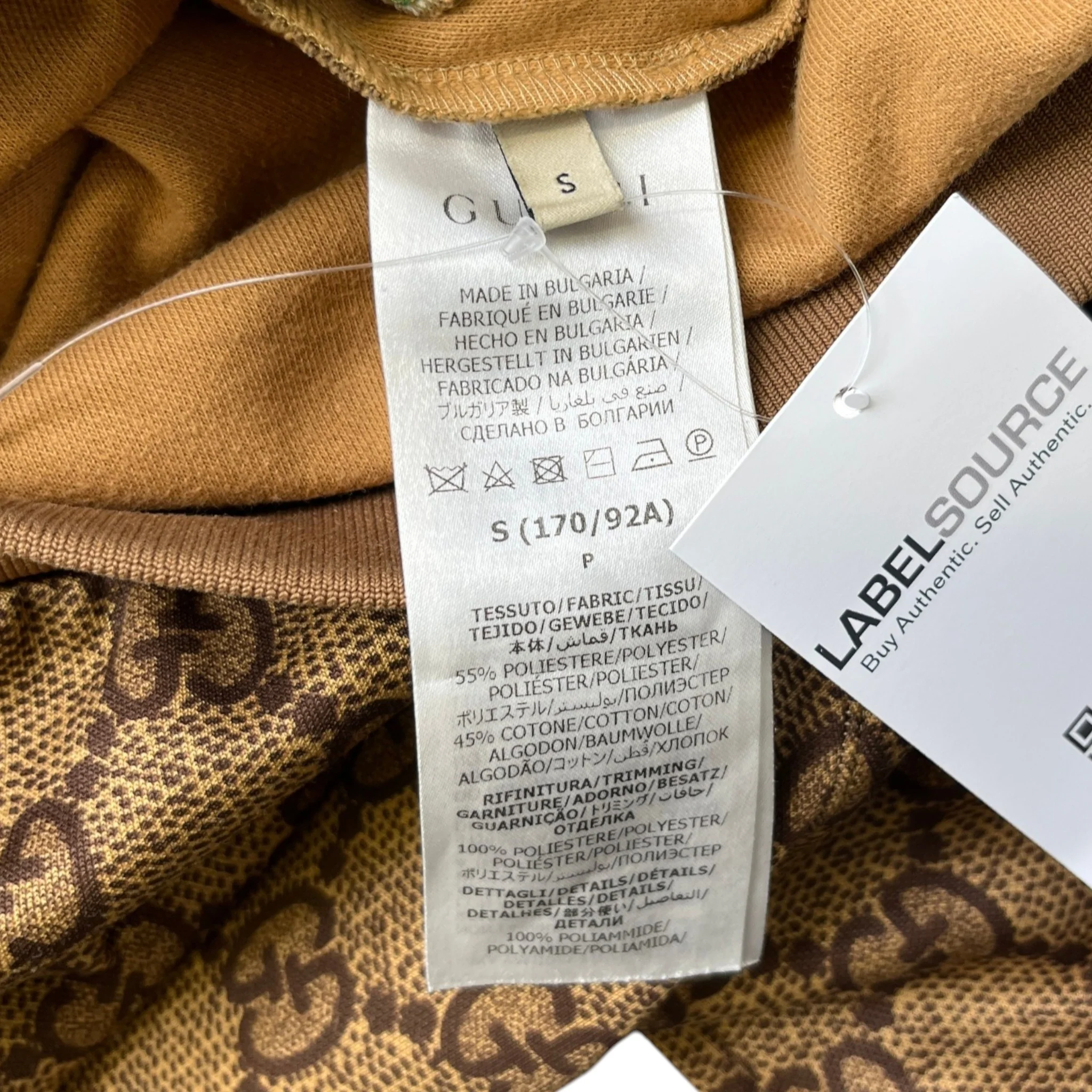 Men's Gg Supreme Zip Up Jacket Brown Size S - Image 6