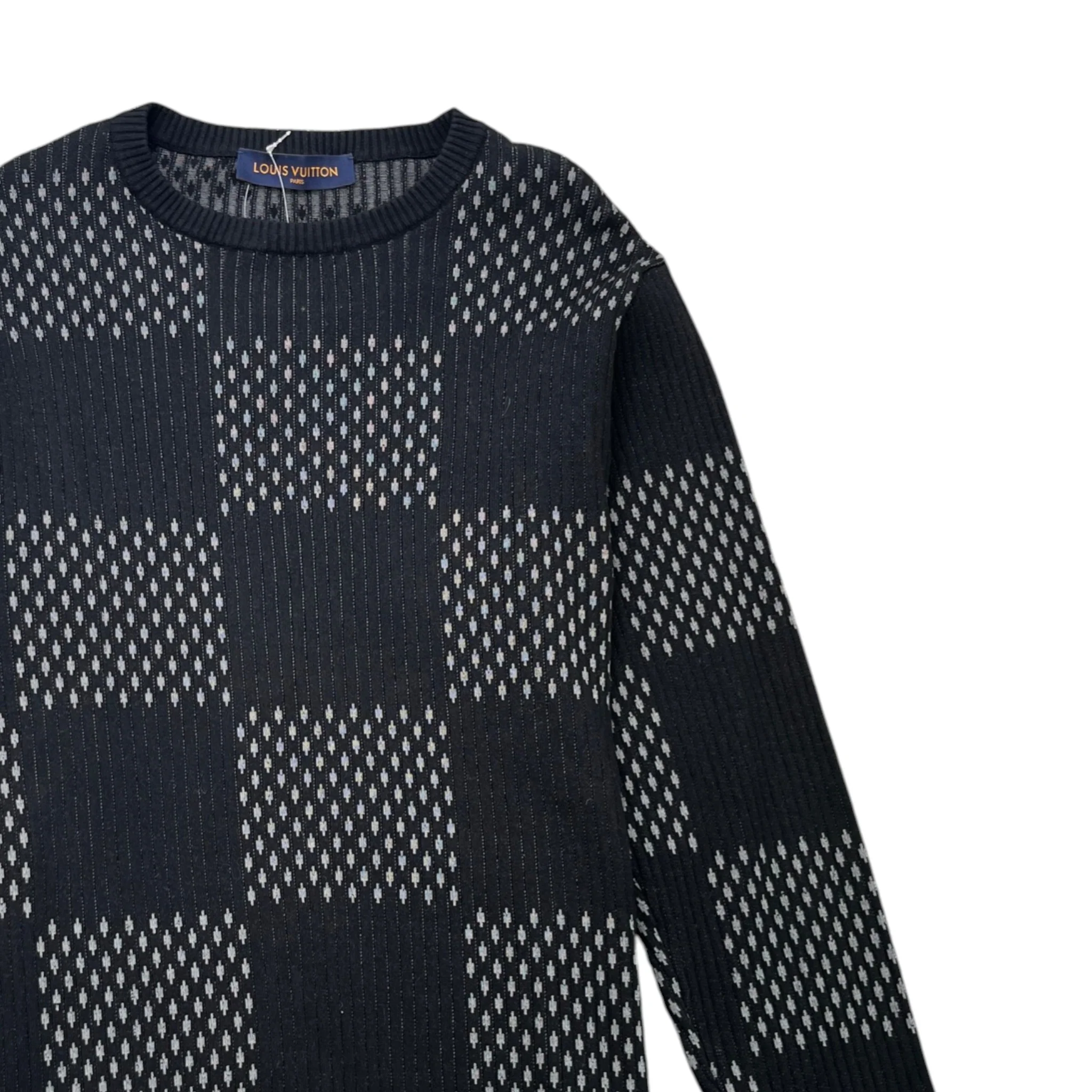 Men's Giant Damier Sweatshirt Black Size L - Image 3