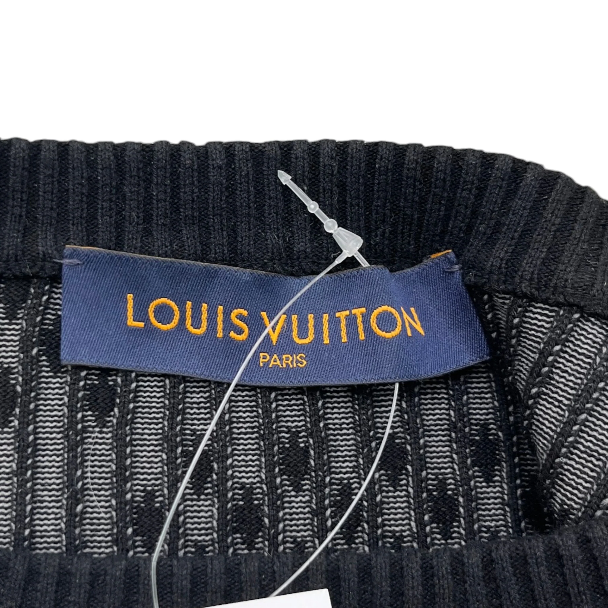 Men's Giant Damier Sweatshirt Black Size L - Image 7