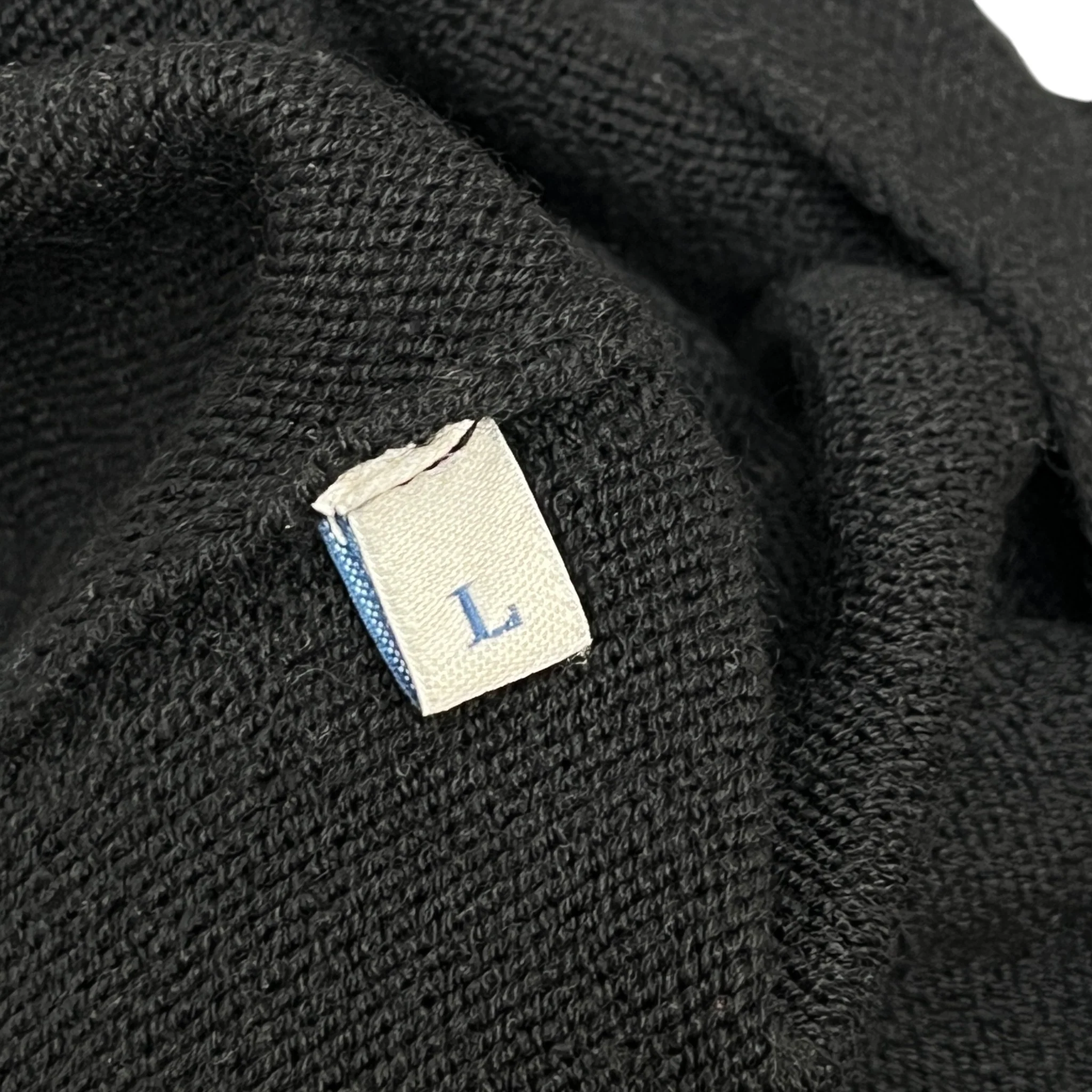 Men's Girocollo Tricot Jumper Black Size L - Image 8
