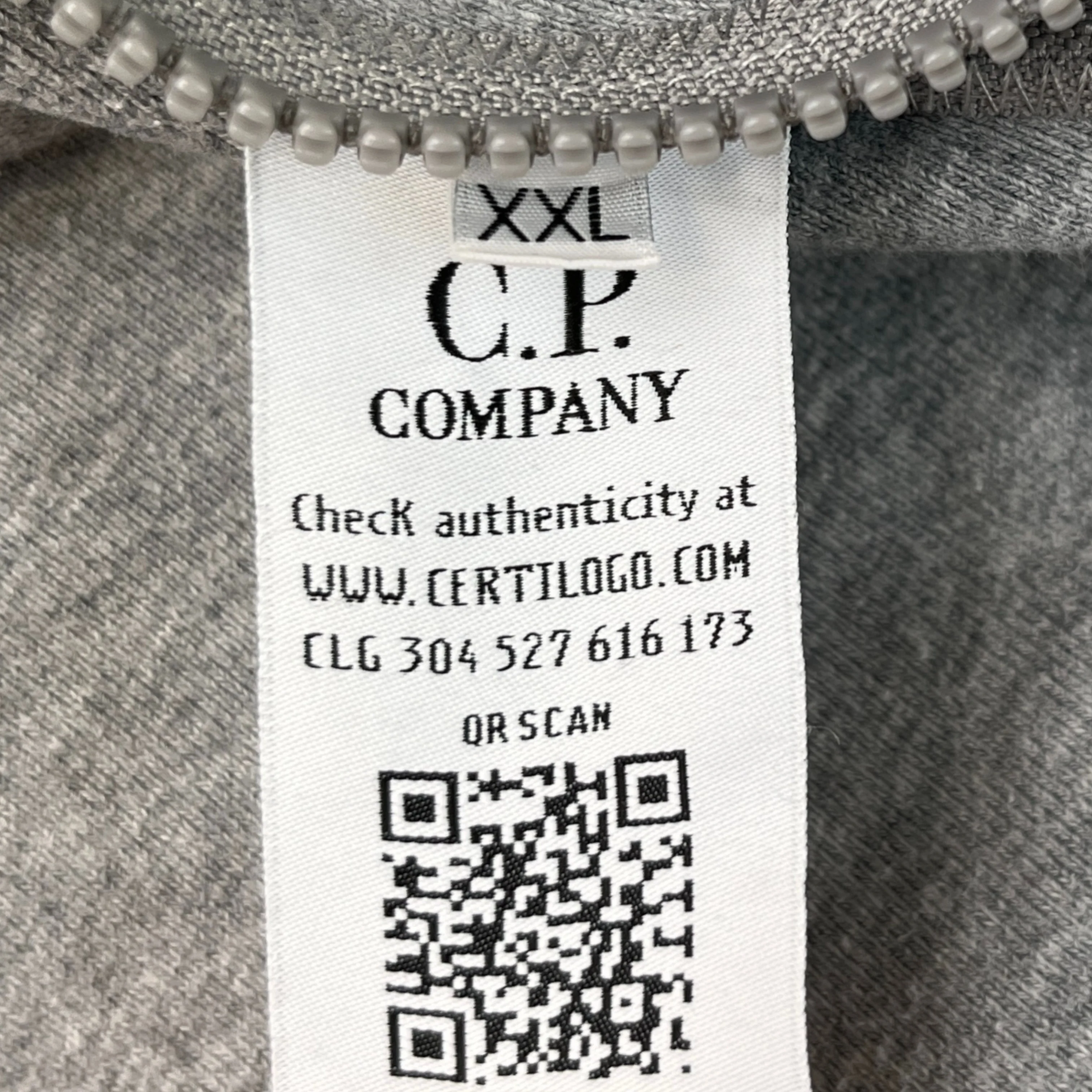 Men's Goggle Hoodie Grey Size XXL - Image 8