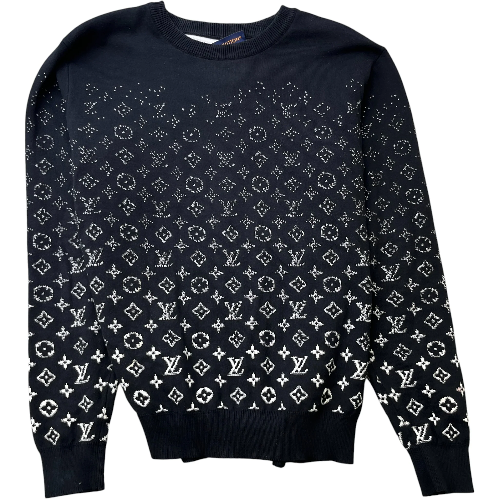 Men's Gradient Monogram Jumper Black Size M