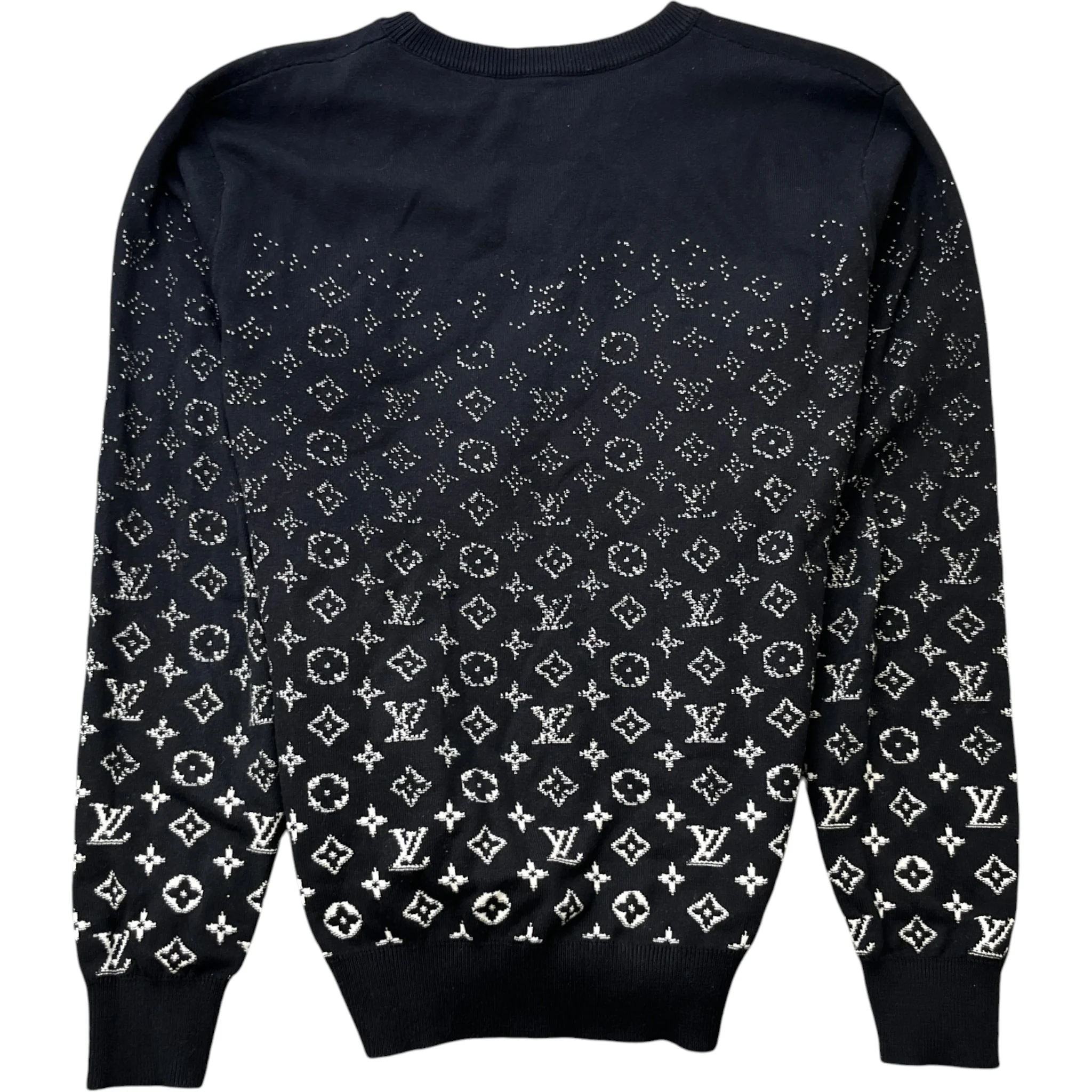 Men's Gradient Monogram Jumper Black Size M - Image 2