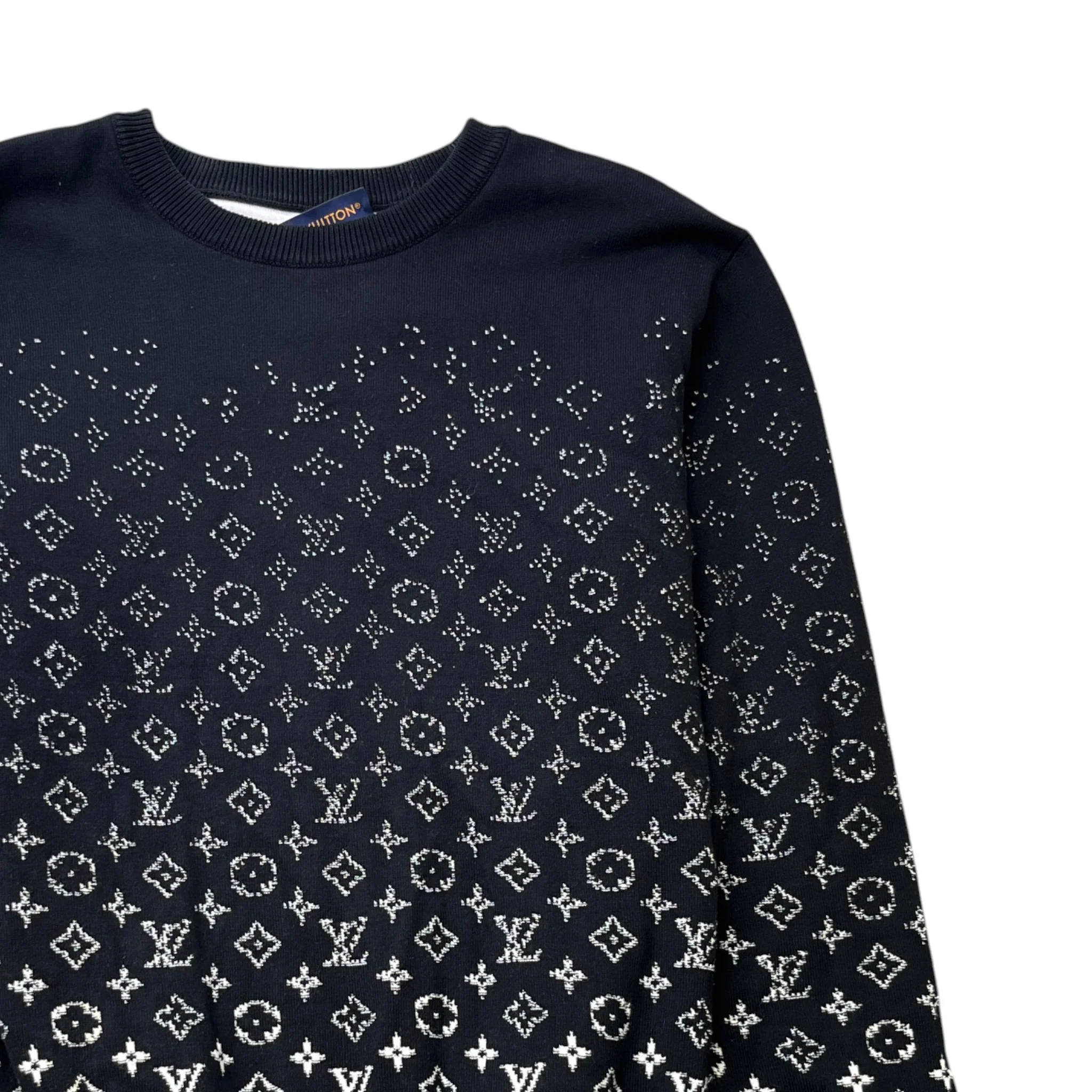 Men's Gradient Monogram Jumper Black Size M - Image 3