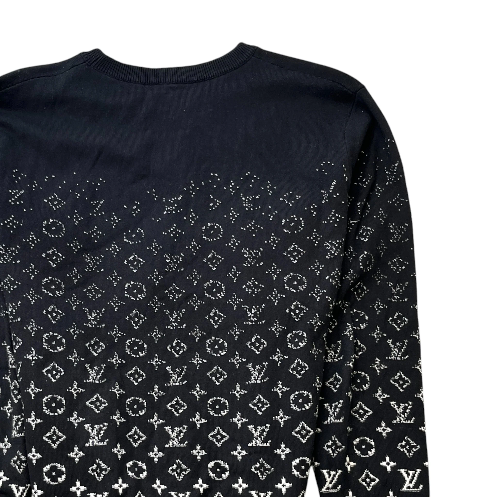 Men's Gradient Monogram Jumper Black Size M - Image 4