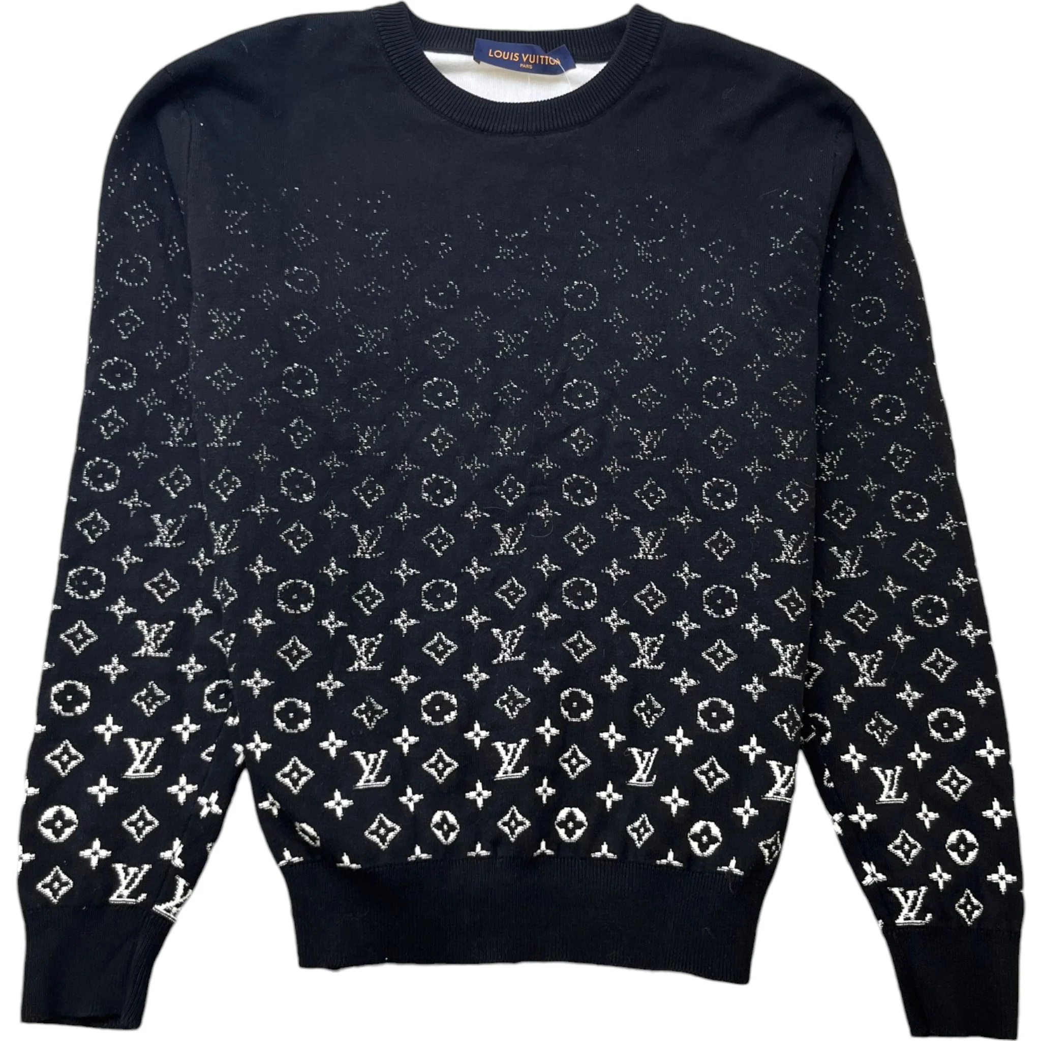 Men's Gradient Monogram Sweatshirt Black Size M