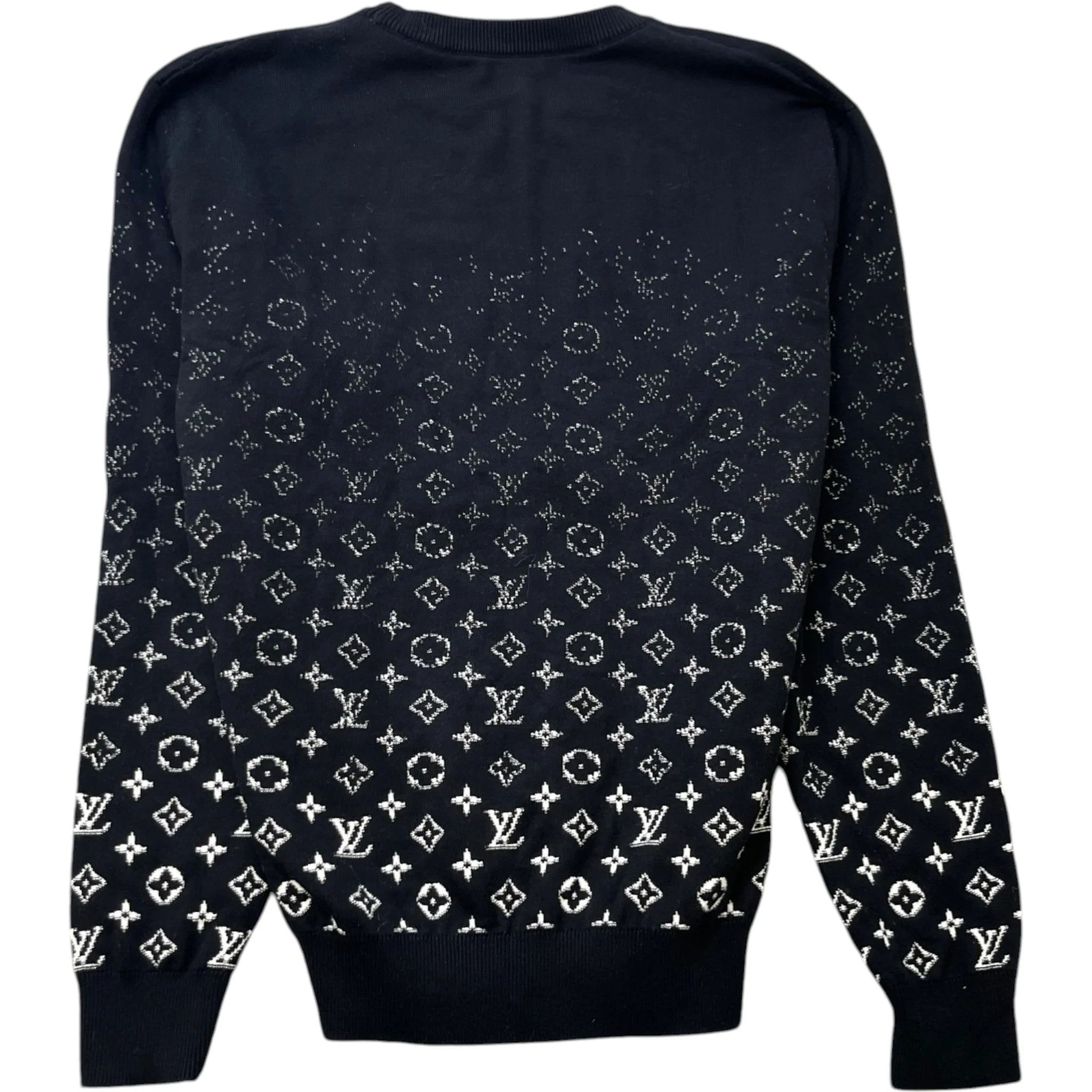 Men's Gradient Monogram Sweatshirt Black Size M - Image 2