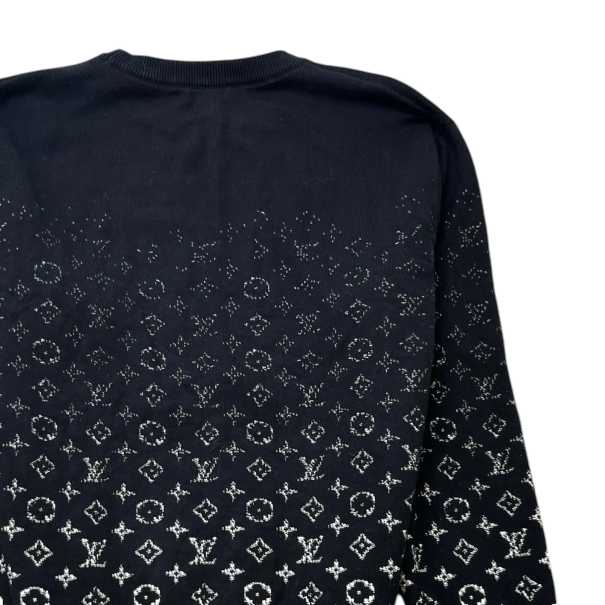 Men's Gradient Monogram Sweatshirt Black Size M - Image 4