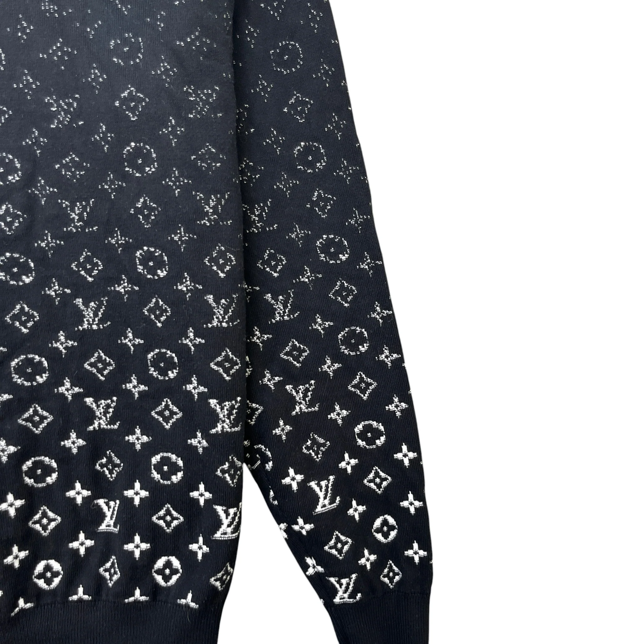Men's Gradient Monogram Sweatshirt Black Size M - Image 5
