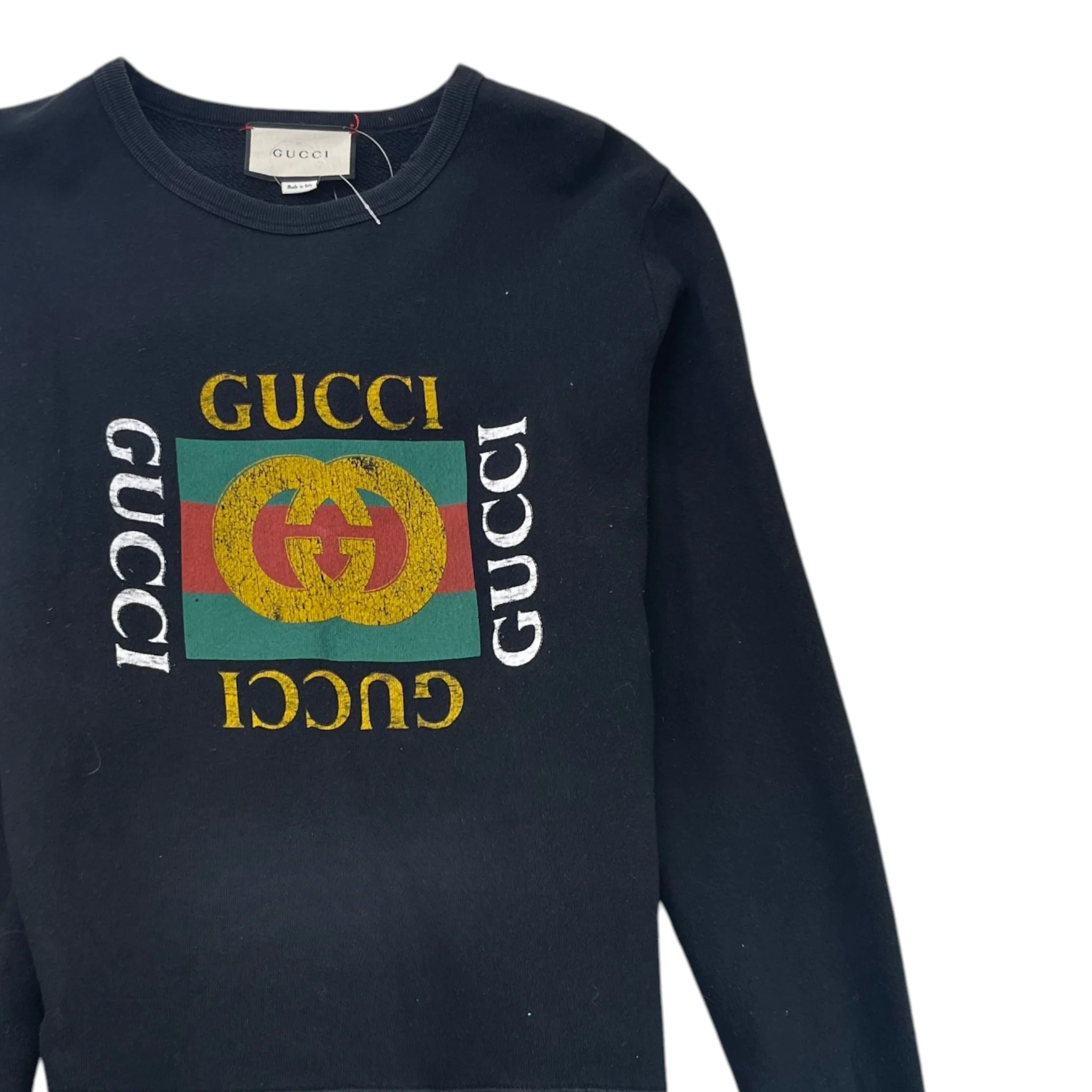 Men's Graphic Logo Sweatshirt Black Size M - Image 3