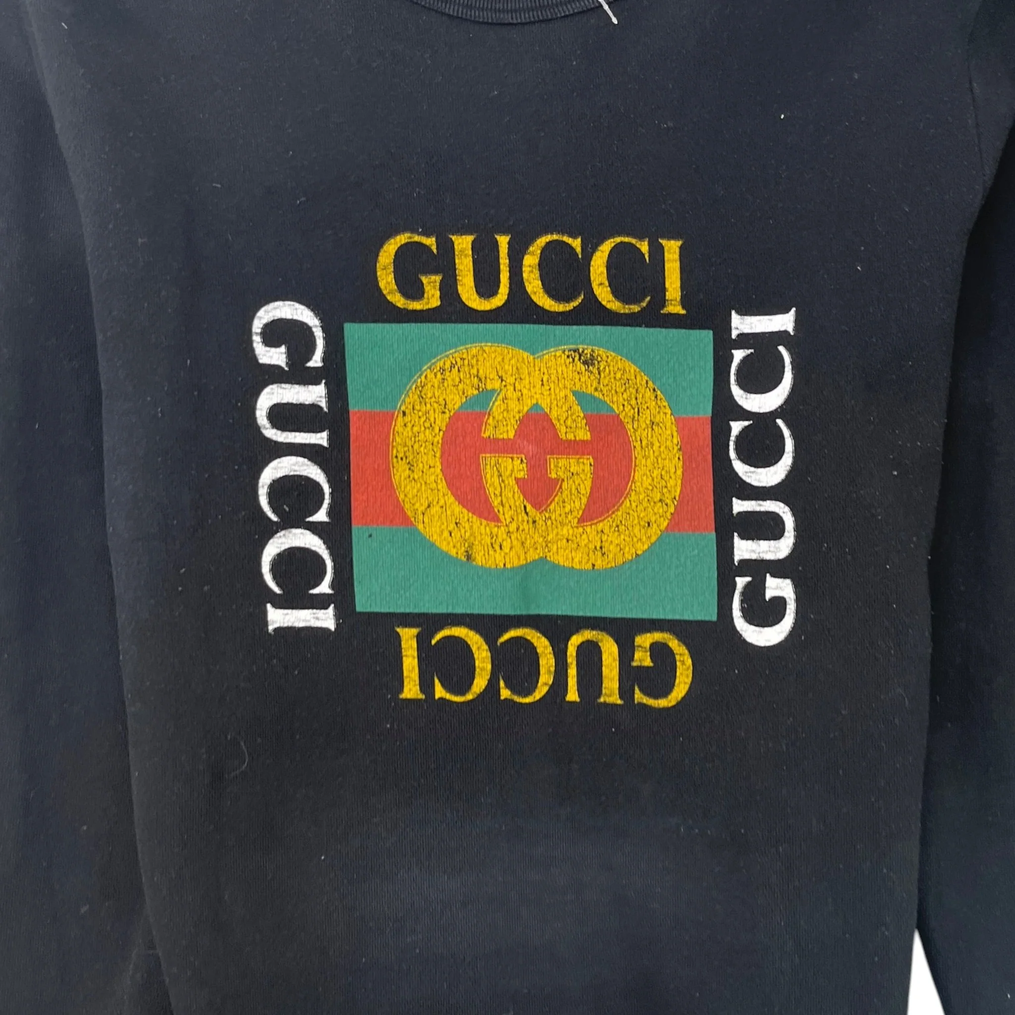 Men's Graphic Logo Sweatshirt Black Size M - Image 5