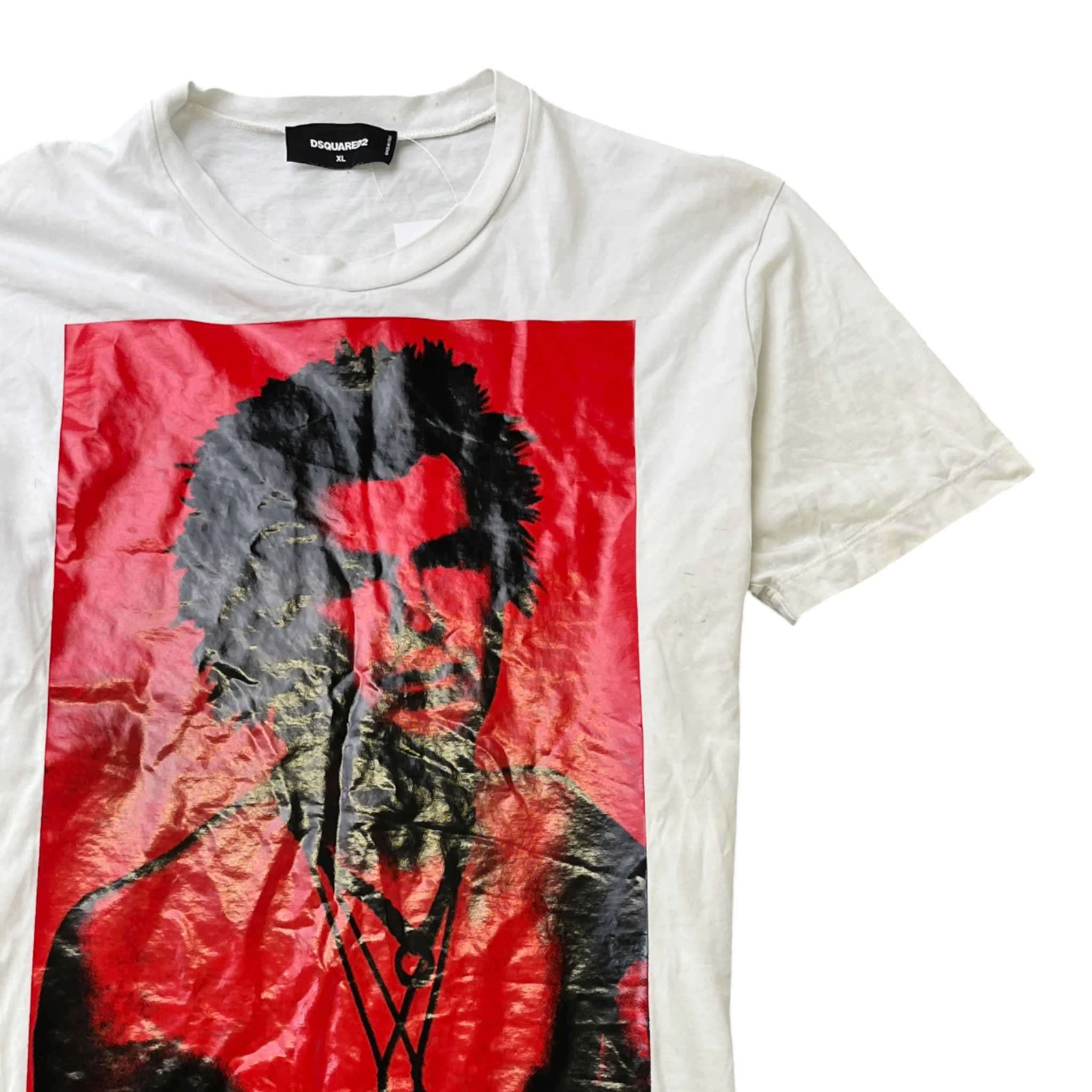 Men's Graphic Print T-Shirt Red Size XL - Image 3
