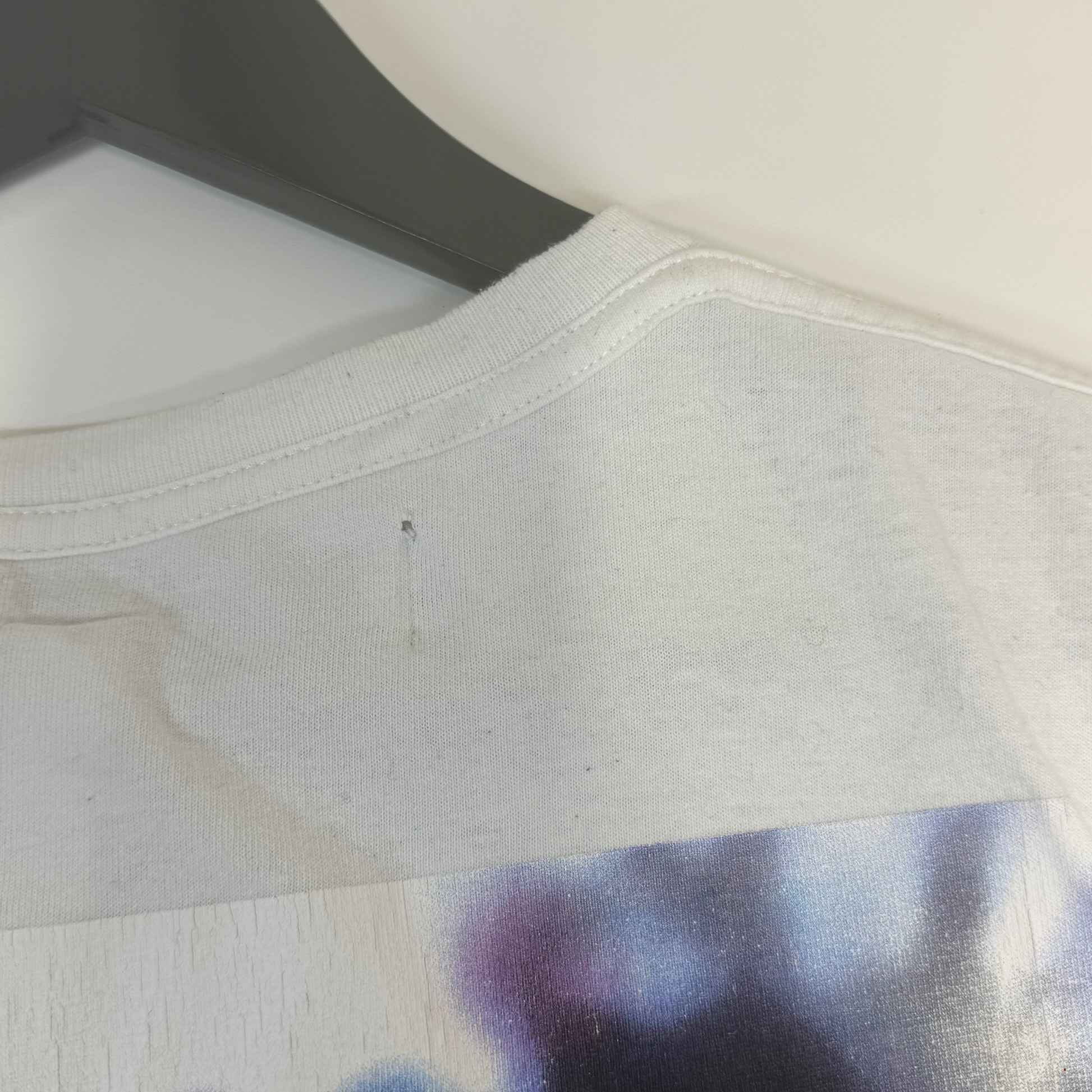 Men's Graphic Print T-Shirt White Size S - Image 8
